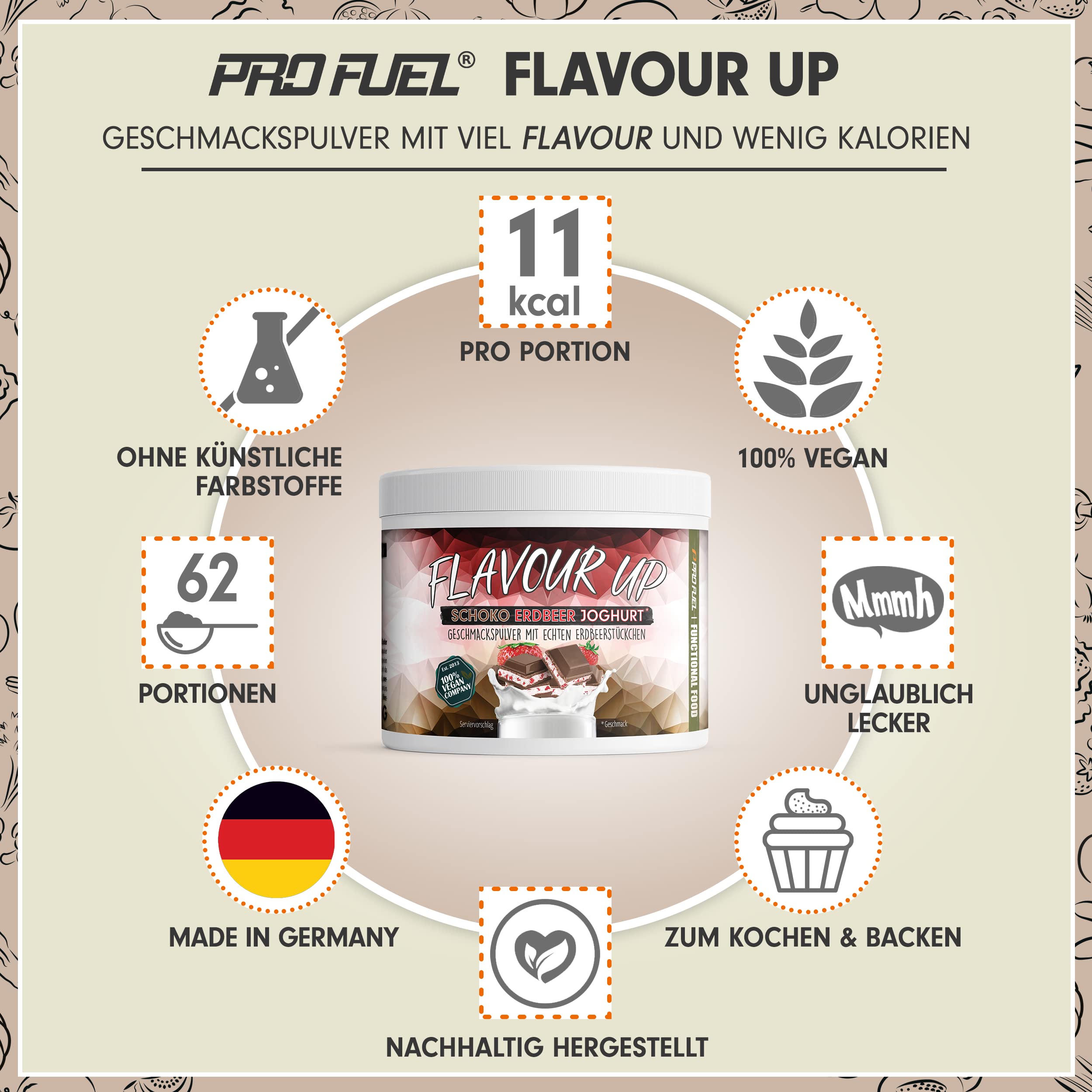 Geschmackspulver MIX PACK mit 8x30g Proben, 8 unglaublich leckere Flavours, nur 8-14 kcal pro Portion, Aroma & angenehme Süße, vielseitig einsetzbar für Lebensmittel & Getränke, FLAVOUR UP