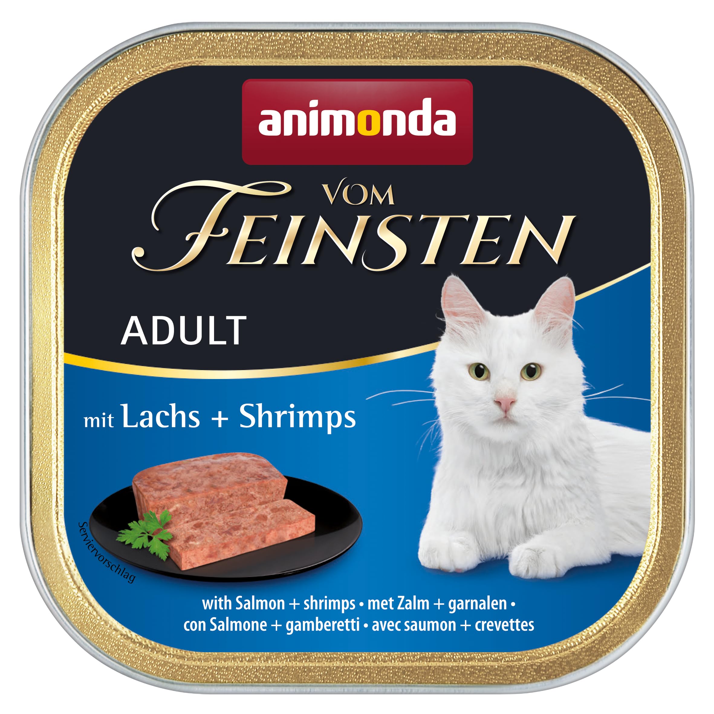 animonda Vom Feinsten Adult Vielfalt (32 x 100 g), Nassfutter für ausgewachsene Katzen, Katzenfutter ohne Getreide und Zucker, mit 100 % frischen, fleischlichen Zutaten