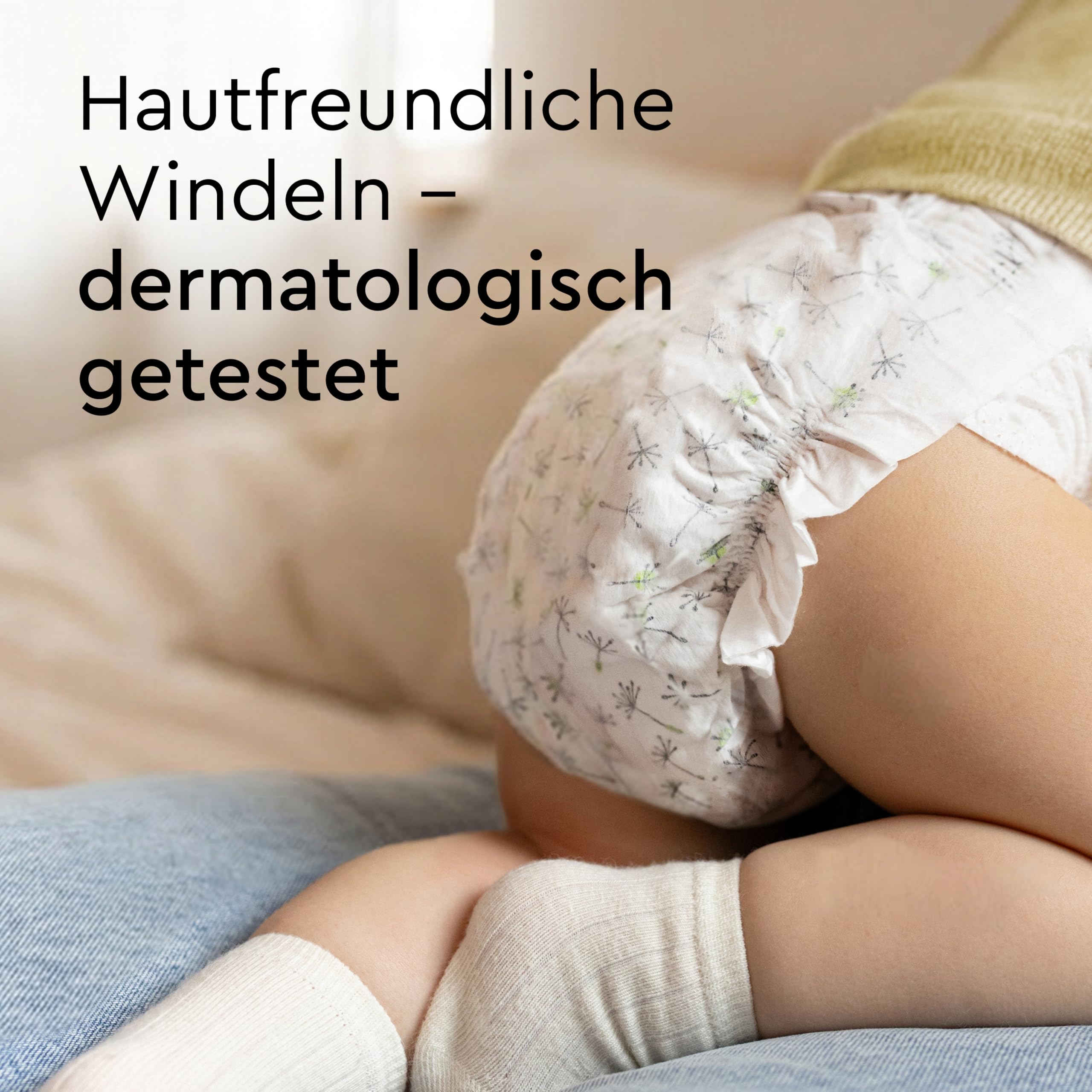 LILLYDOO hautfreundliche Baby Windeln - Größe 1 (2+ kg), 24 Stück, Sicherer Auslaufschutz, Weich, Ohne Parfüme & Lotionen für empfindliche Haut, Dermatologisch getestet