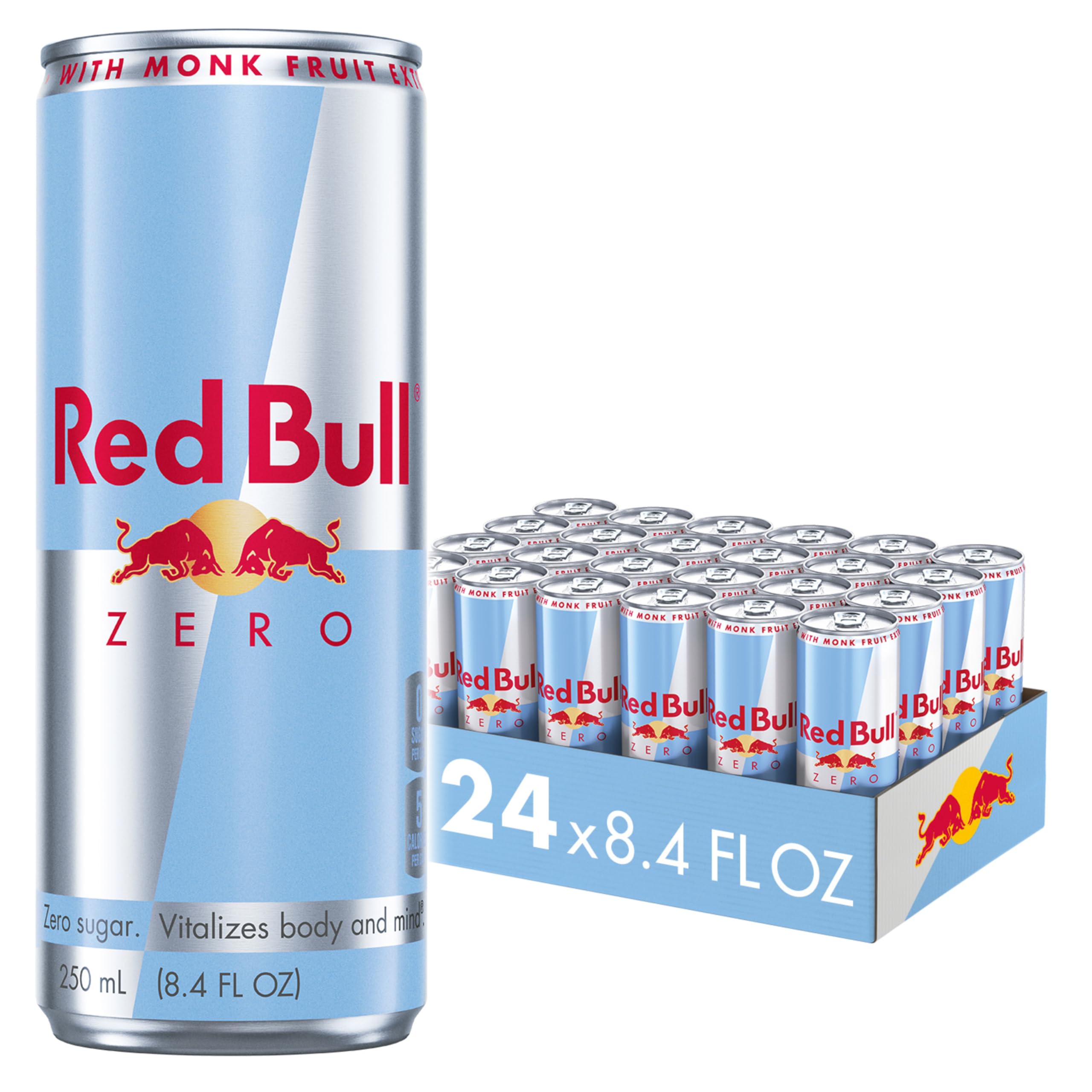Red Bull Sugar Free Energy Drink with 151mg Caffeine plus Taurine & B Vitamins, 16 Fl Oz, Pack of 12 Cans