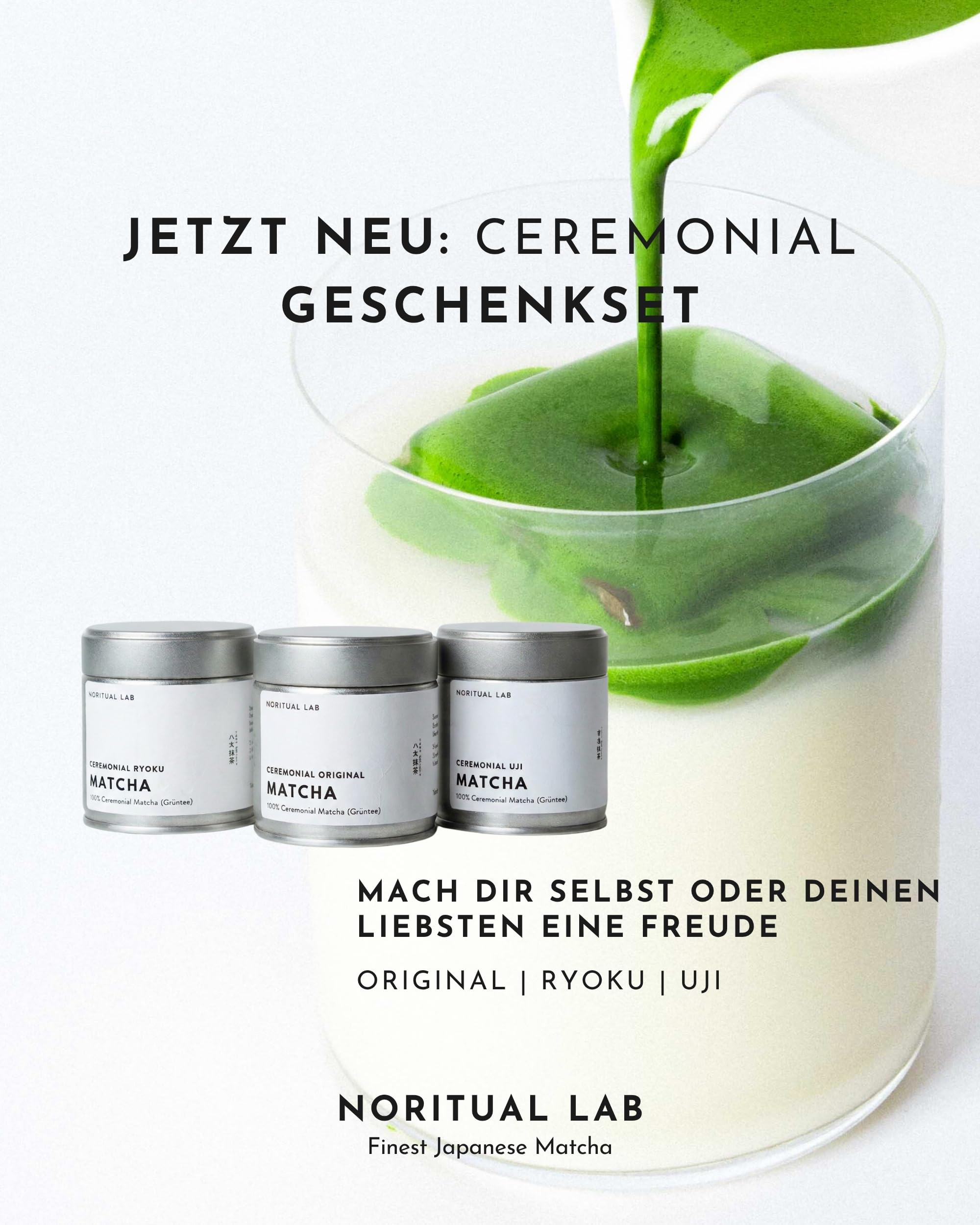 Ceremonial Matcha - Reines Matcha Pulver aus Japan - Ceremonial Grade - Original Matcha Grüntee - Erste Ernte - 100% Natürlich und Laborgeprüft