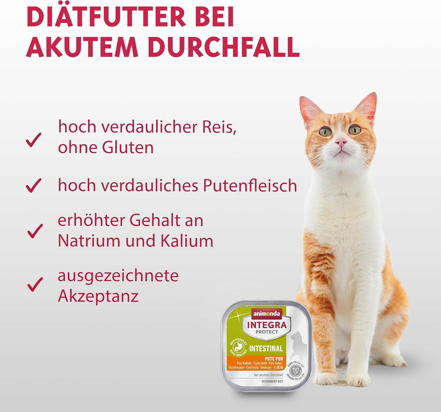 animonda INTEGRA PROTECT Sensitive Huhn Pur (16 x 100 g), Katzen Diätfutter bei Futtermittelallergie, sensitives Katzenfutter für allergische Katzen, Katzennassfutter ohne Getreide