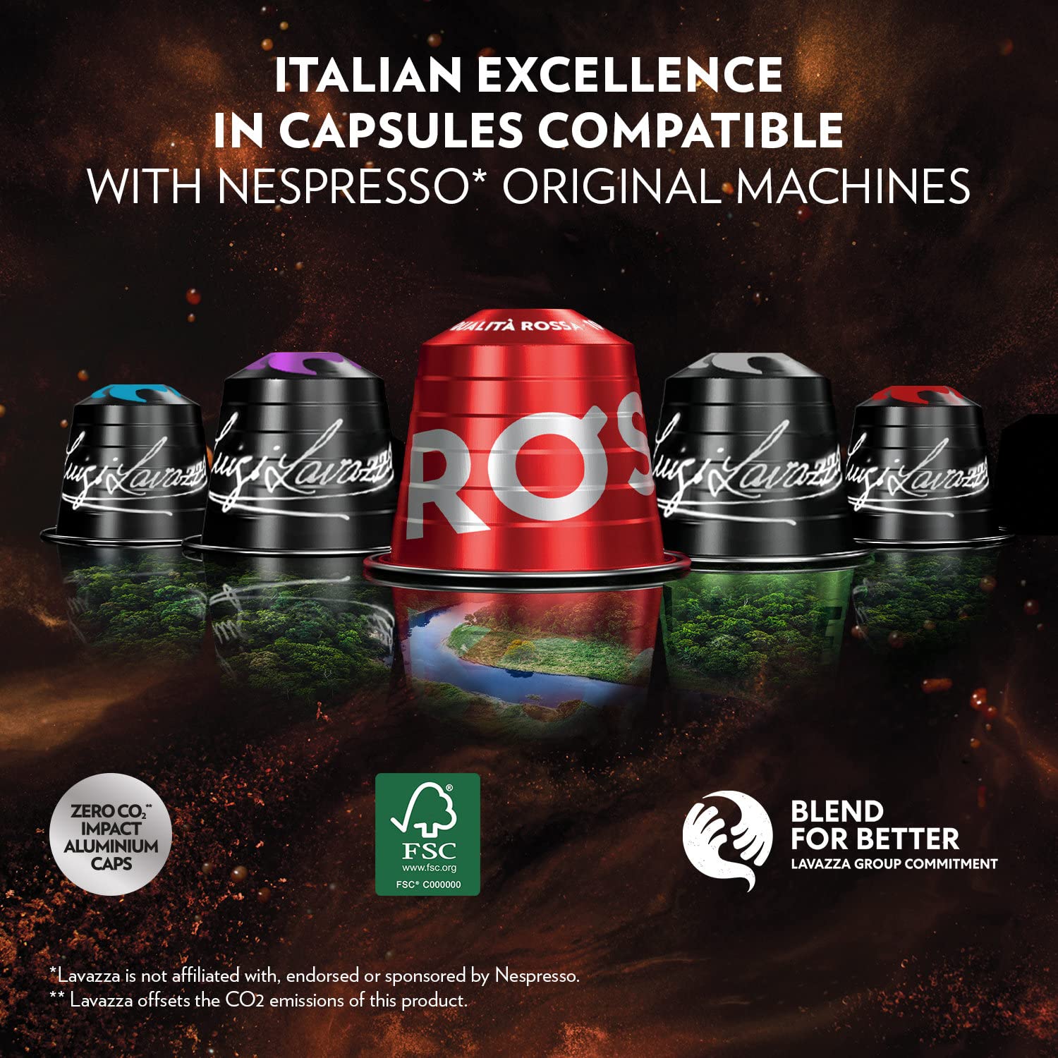 Lavazza Espresso Qualita Rossa , vollmundiger und ausgewogener Espresso, 30 Kapseln, Nespresso kompatibel