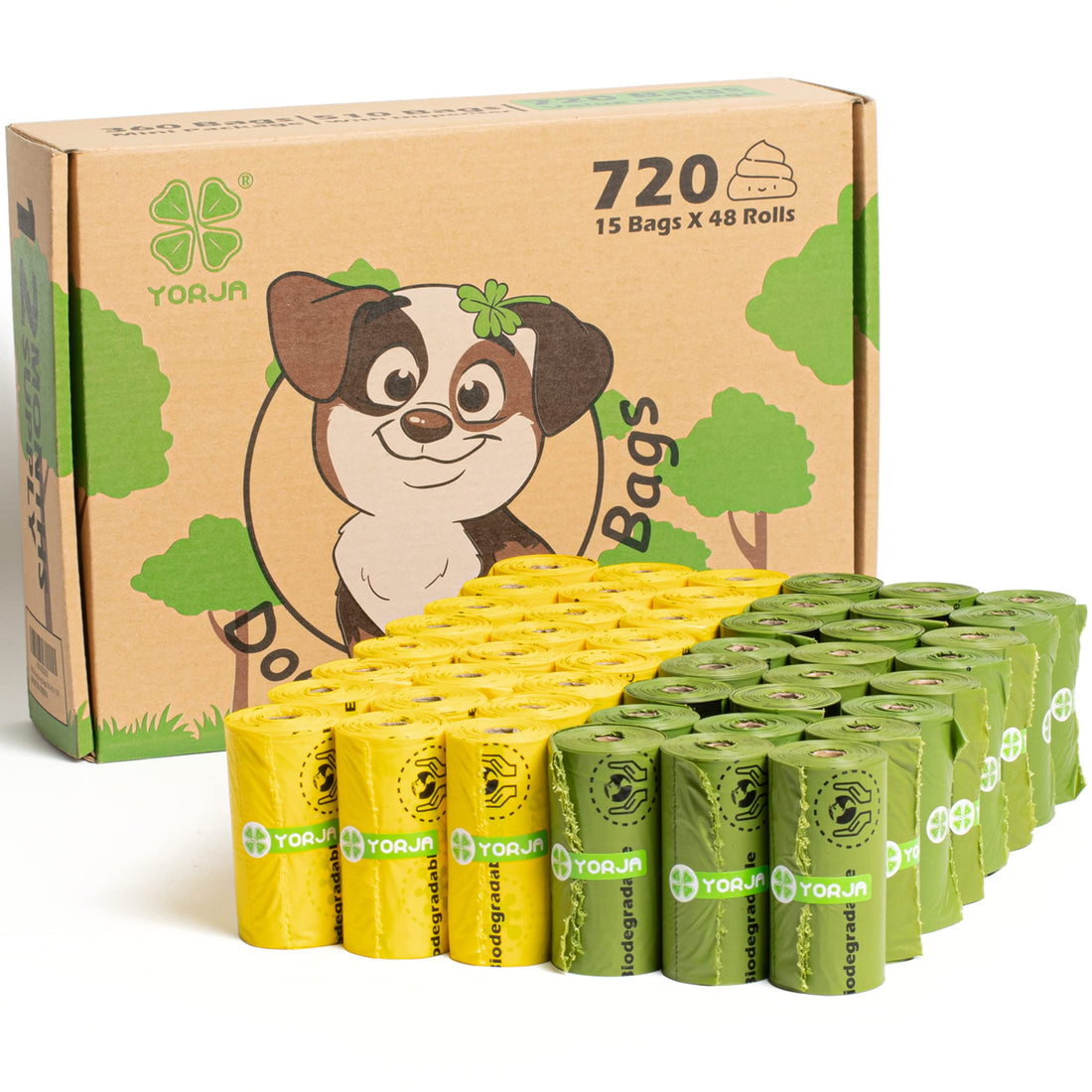 Hundekotbeutel biologisch abbaubare kotbeutel für hunde, 360 Stück, auslaufsicher,extra groß,dick und stark