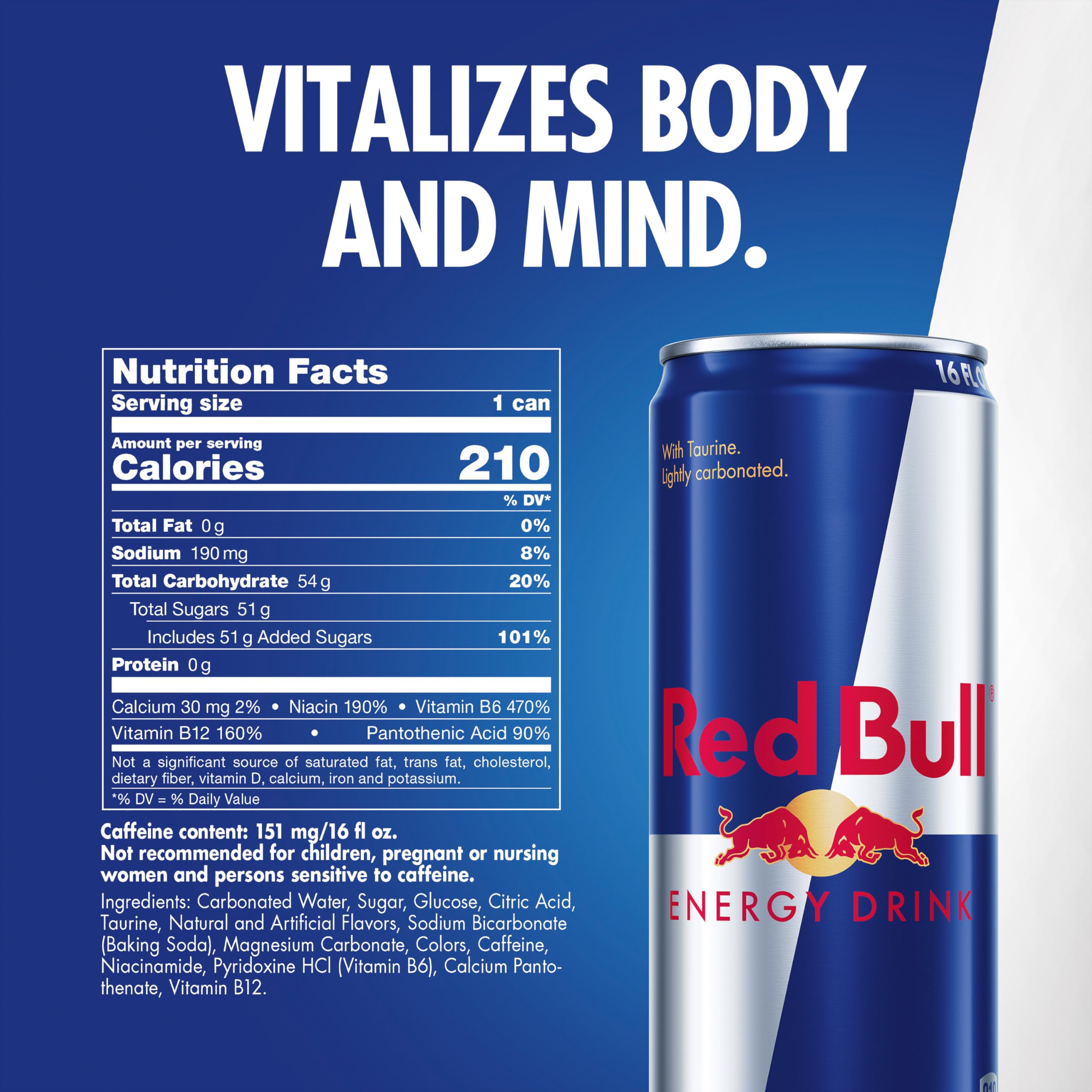 Red Bull Energy Drink with 80mg Caffeine plus Taurine & B Vitamins, 8.4 Fl Oz, 6 Packs of 4 Cans (Pack of 24)