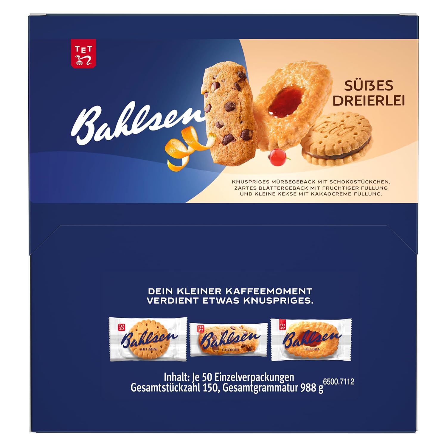 Bahlsen Süßes Dreierlei - Theken-Display - Mischung mit den Klassikern Deloba, Schokolade, Hit und Chokini (1 x 988 g)