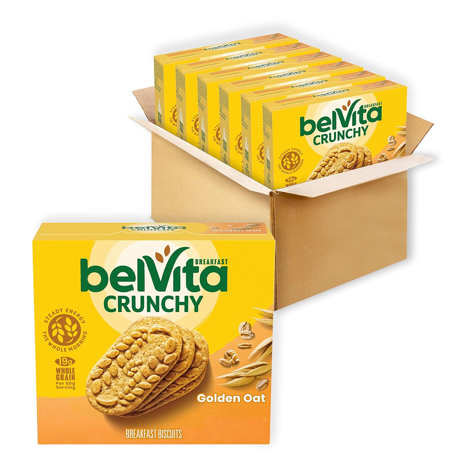 belVita Breakfast Biscuits, Cranberry Orange, 30 Total Packs, 6 Boxes (4 Biscuits Per Pack)