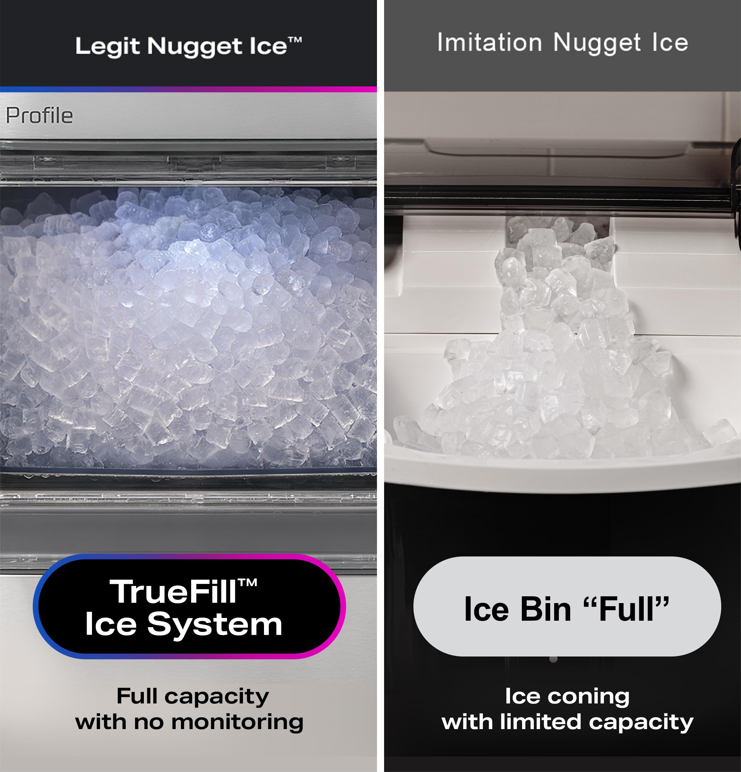 GE Profile Opal 2.0 Ultra Nugget Ice Maker with .75 Gallon Side Tank and Scale Inhibiting Filter, Scoop Included, 38 lbs in 24 Hours, Pellet Ice Machine with WiFi & Smart Connected, Stainless Steel