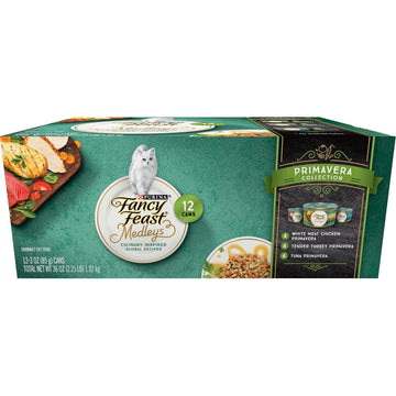 Purina Fancy Feast Wet Cat Food Variety Pack, Medleys Primavera Collection - (2 Packs of 12) 3 oz. Cans