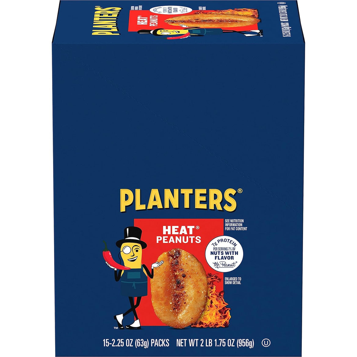 PLANTERS Salted Peanuts, 2.5 oz, 15-Pack, Snack Nuts