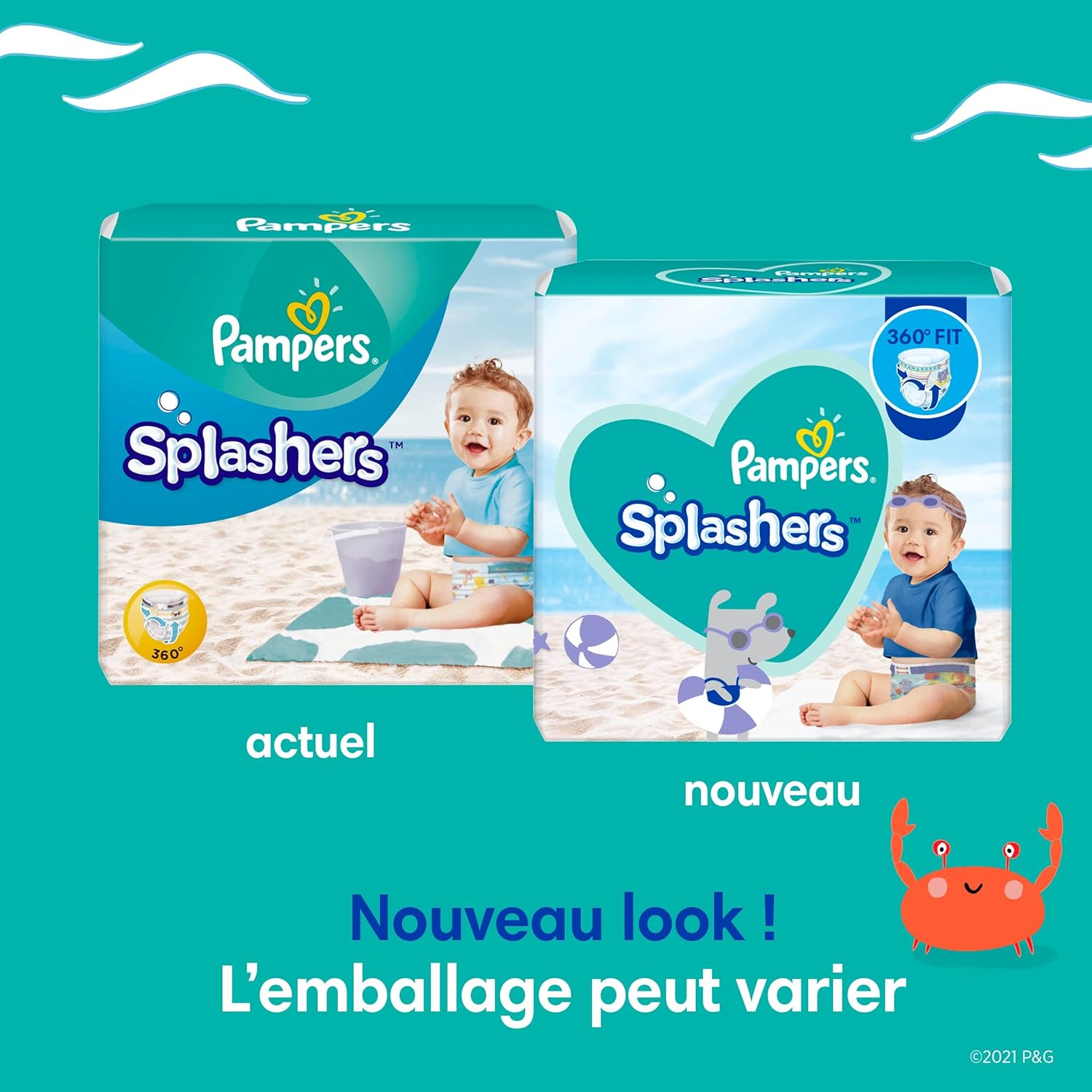 Pampers Splashers Baby Shark Limited Edition 4-5, 11, 9kg-15kg, Einweg-Schwimmwindeln, für sicheren Schutz im Wasser