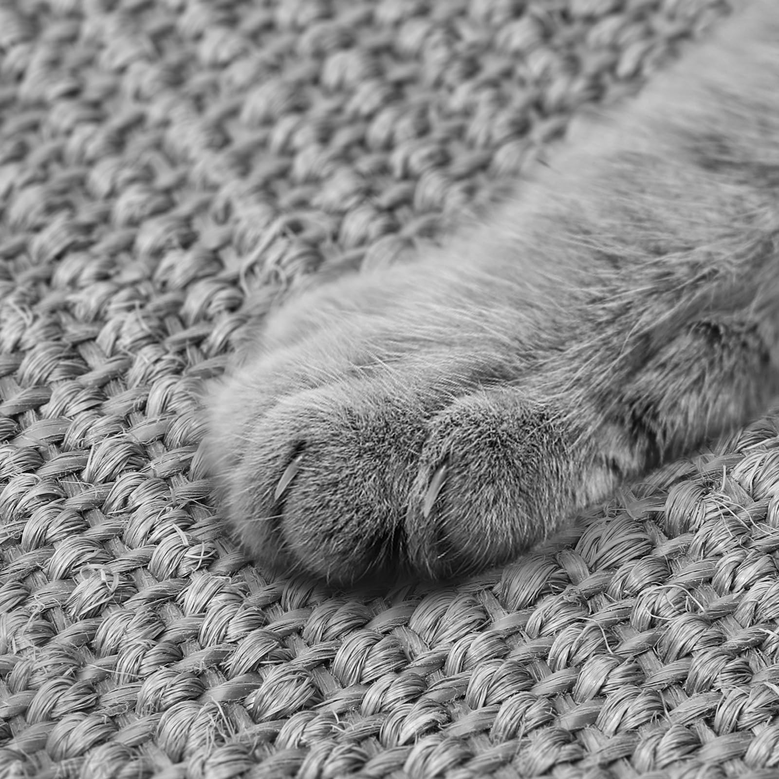 Graciadeco 2 Kratzmatte Katze Wand Sisal Teppich, 60 x 40cm Katzen Kratzbrett Natürlich Katzenkratzbretter, Katzenteppich Sisalmatte Kratzecke für Schützt Möbel, Sofas & Teppiche grau