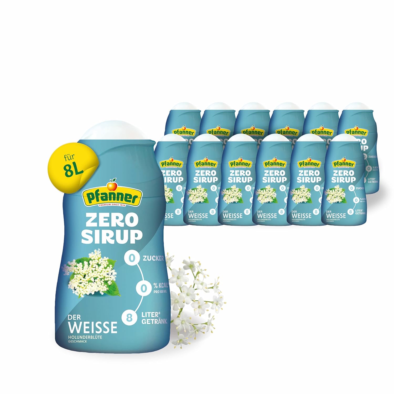 Pfanner Zero Sirup Ice Tea Pfirsich (1 x 57 ml) – Zuckerfreier Getränkesirup für 8 L Eistee – kalorienfrei & ohne Zucker – Pfanner Eistee Geschmack