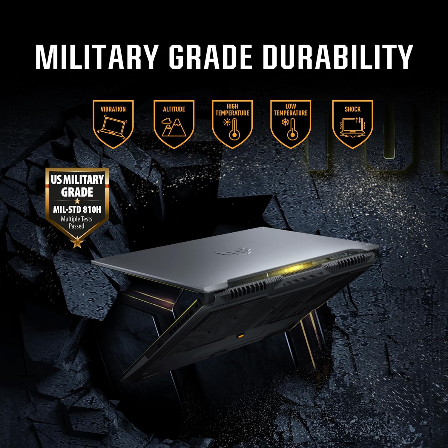 ASUS TUF Gaming F16 Gaming Laptop, 16” FHD+ 144Hz IPS-Level 16:10 Display, Intel® Core™ 5 210H, NVIDIA® GeForce RTX™ 4050, 16GB DDR5, 512GB PCIe Gen4 SSD, Wi-Fi 6, Win11 Home, FX607VU-SS53