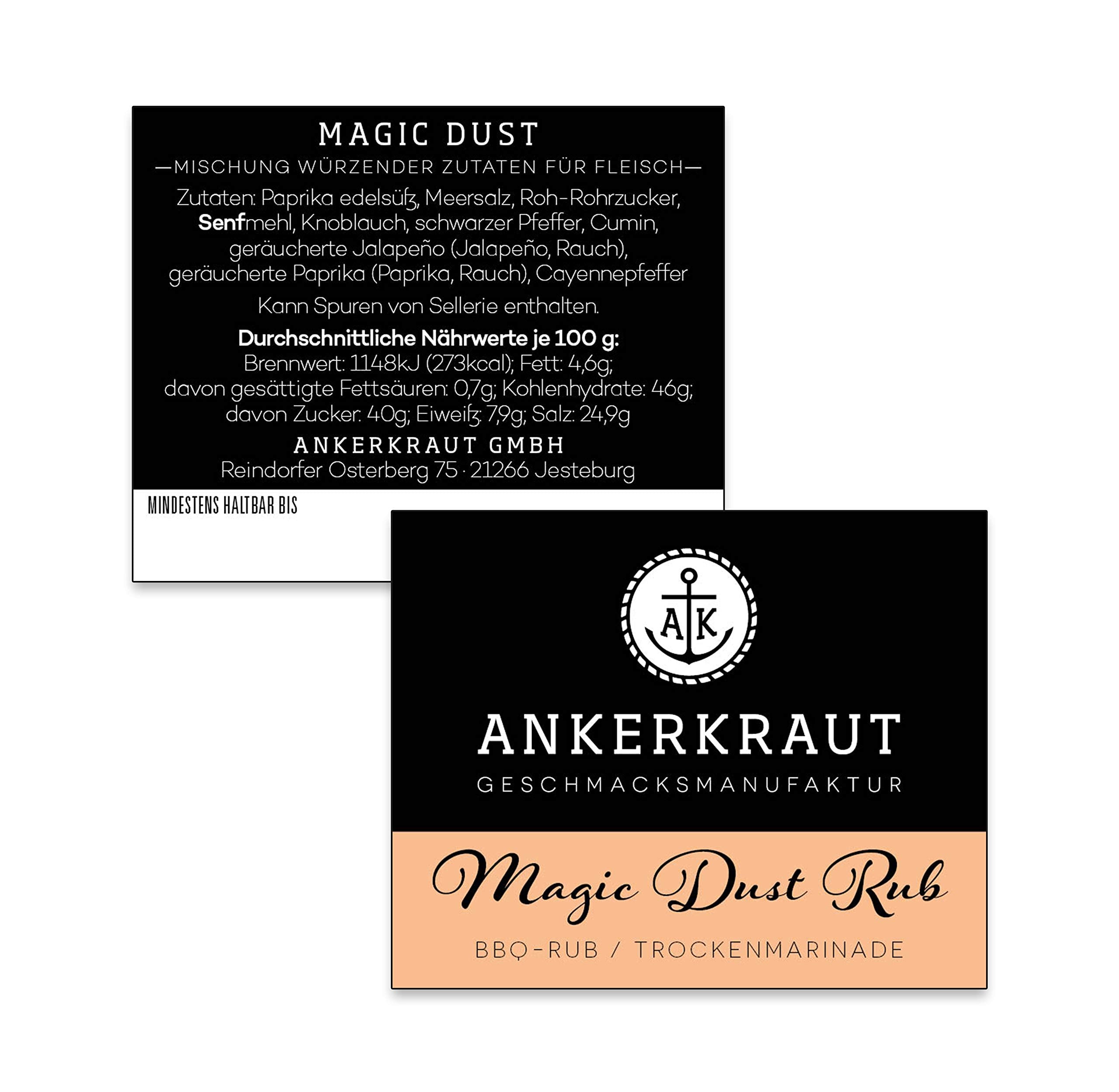 Ankerkraut Magic Dust, BBQ-Rub, Marinade für Fleisch, Gewürzmischung zum Grillen, 750g im XXL-Beutel zum Nachfüllen