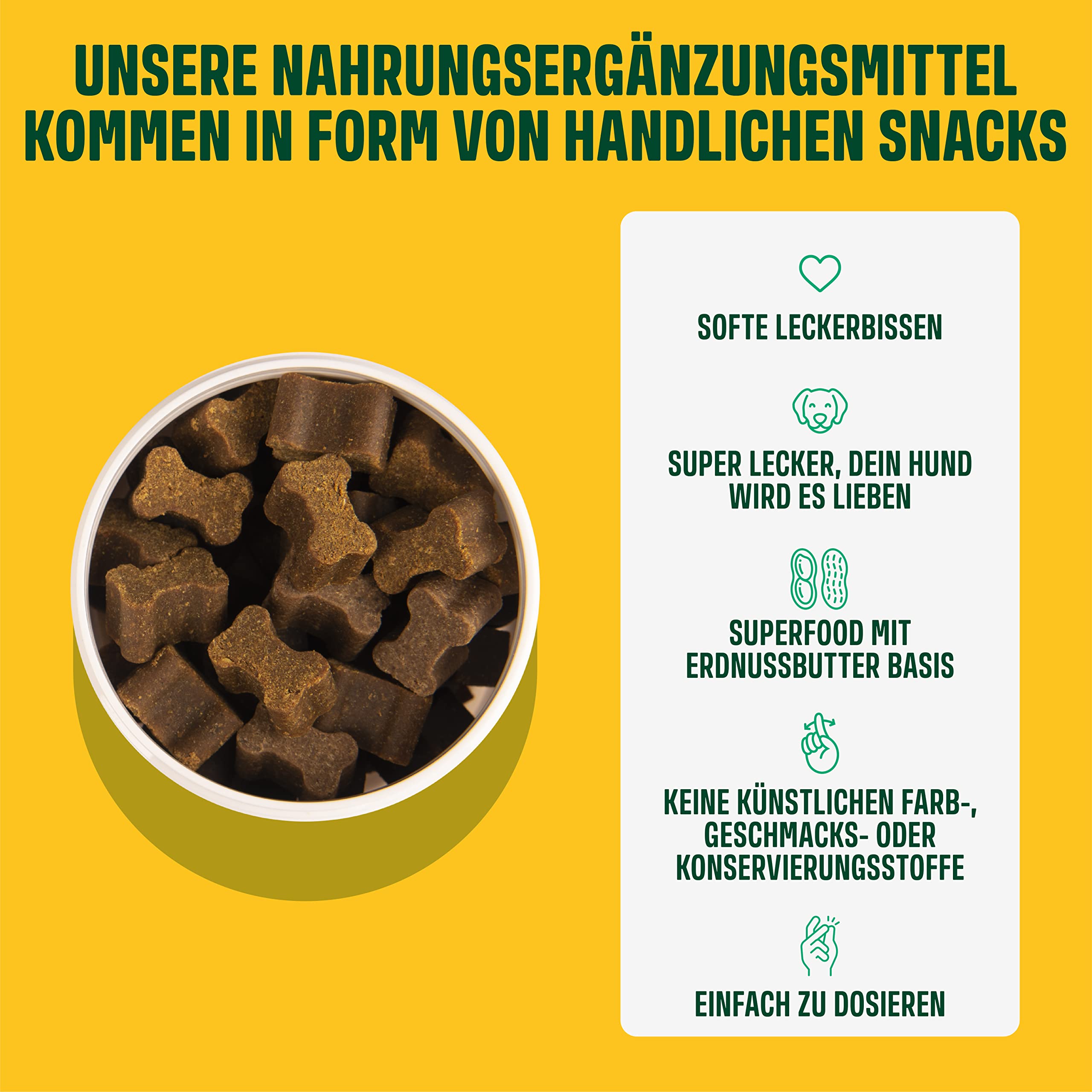 ivvi PROBIOTIC Hunde Probiotika als Leckerli - Hund Darmflora aufbauen, verbesserte Verdauung & Immunsystem - 60 leckere Snacks (270g) mit Huhn