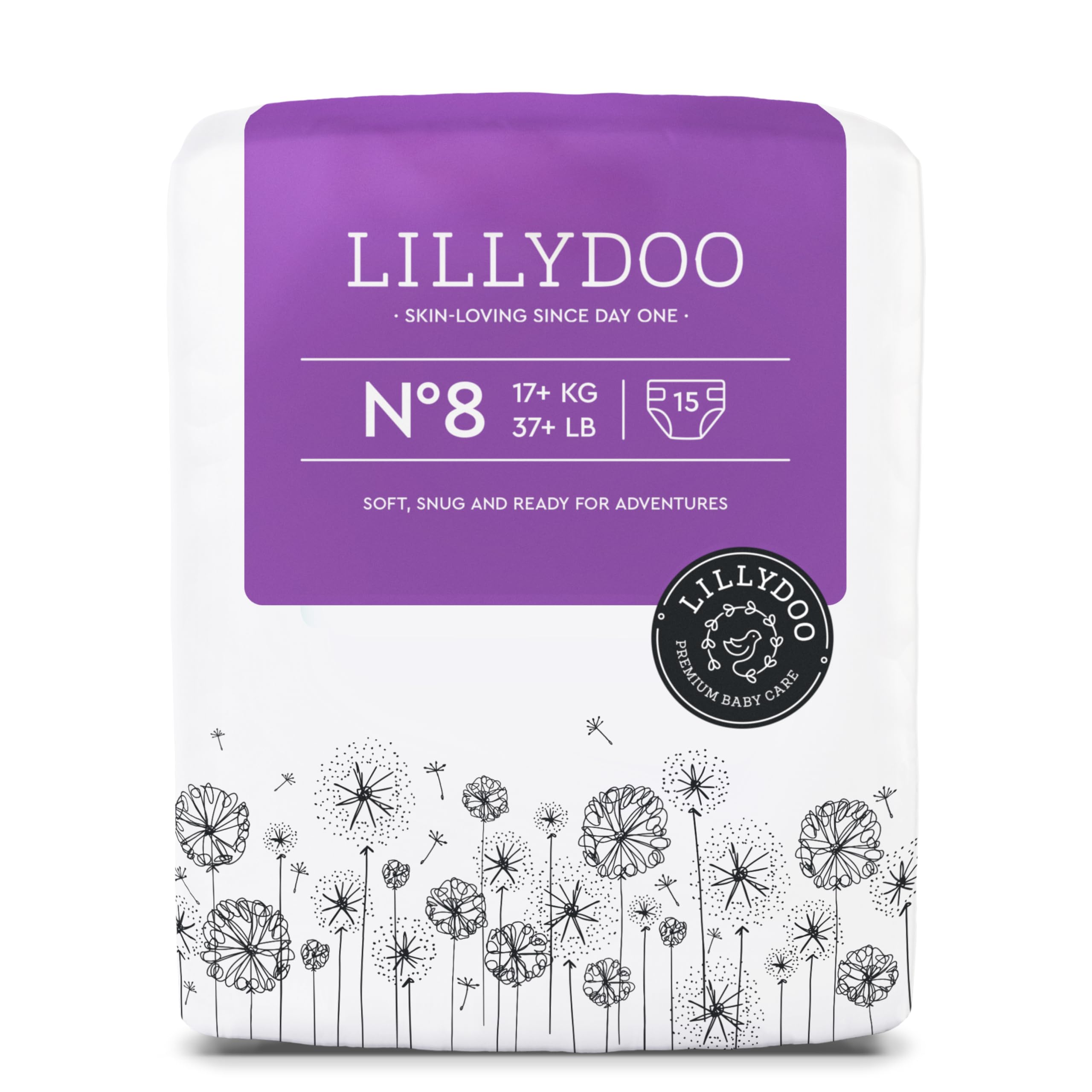 LILLYDOO hautfreundliche Baby Windeln - Größe 1 (2+ kg), 24 Stück, Sicherer Auslaufschutz, Weich, Ohne Parfüme & Lotionen für empfindliche Haut, Dermatologisch getestet