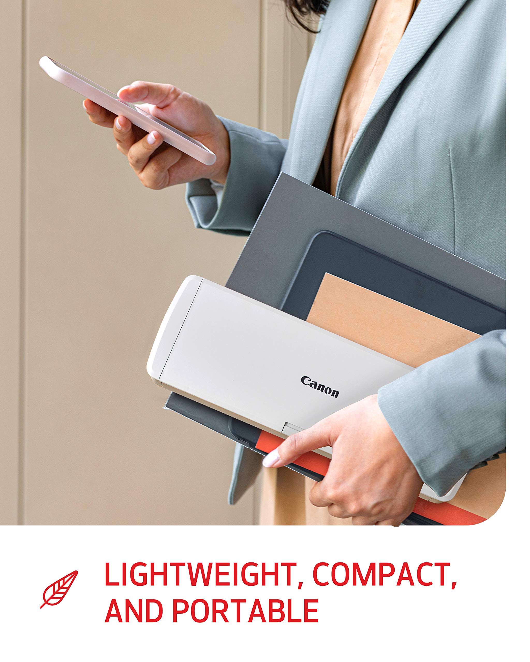 Canon imageFORMULA R10 - Portable Document Scanner, USB Powered, Duplex Scanning, Document Feeder, Easy Setup, Convenient, Perfect for Mobile Users, White
