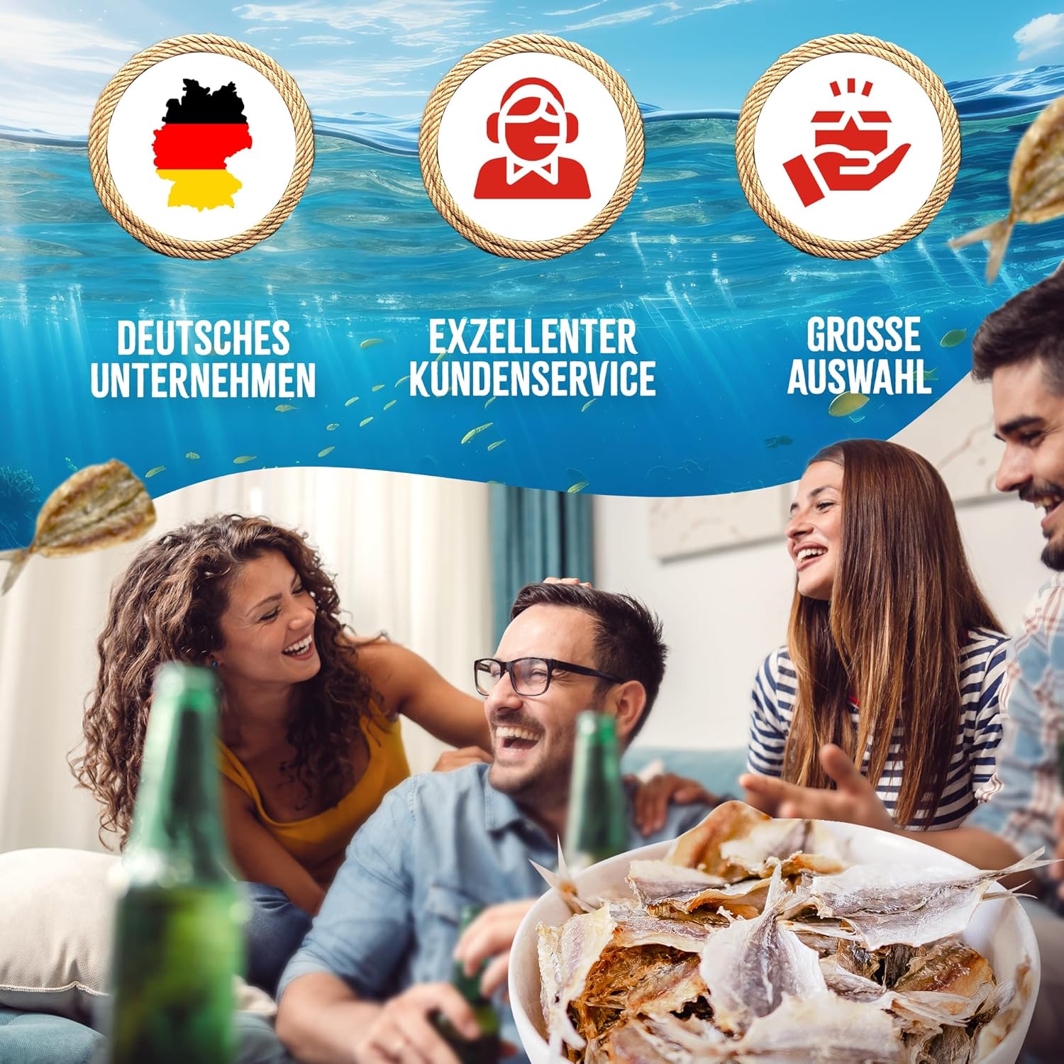 Goldband Selar Original 1kg - Fisch Jerky I High Protein I Snacks I Trockenfisch Omega 3 I Beef Jerky, Trockenfleisch & Chips Snack Alternative