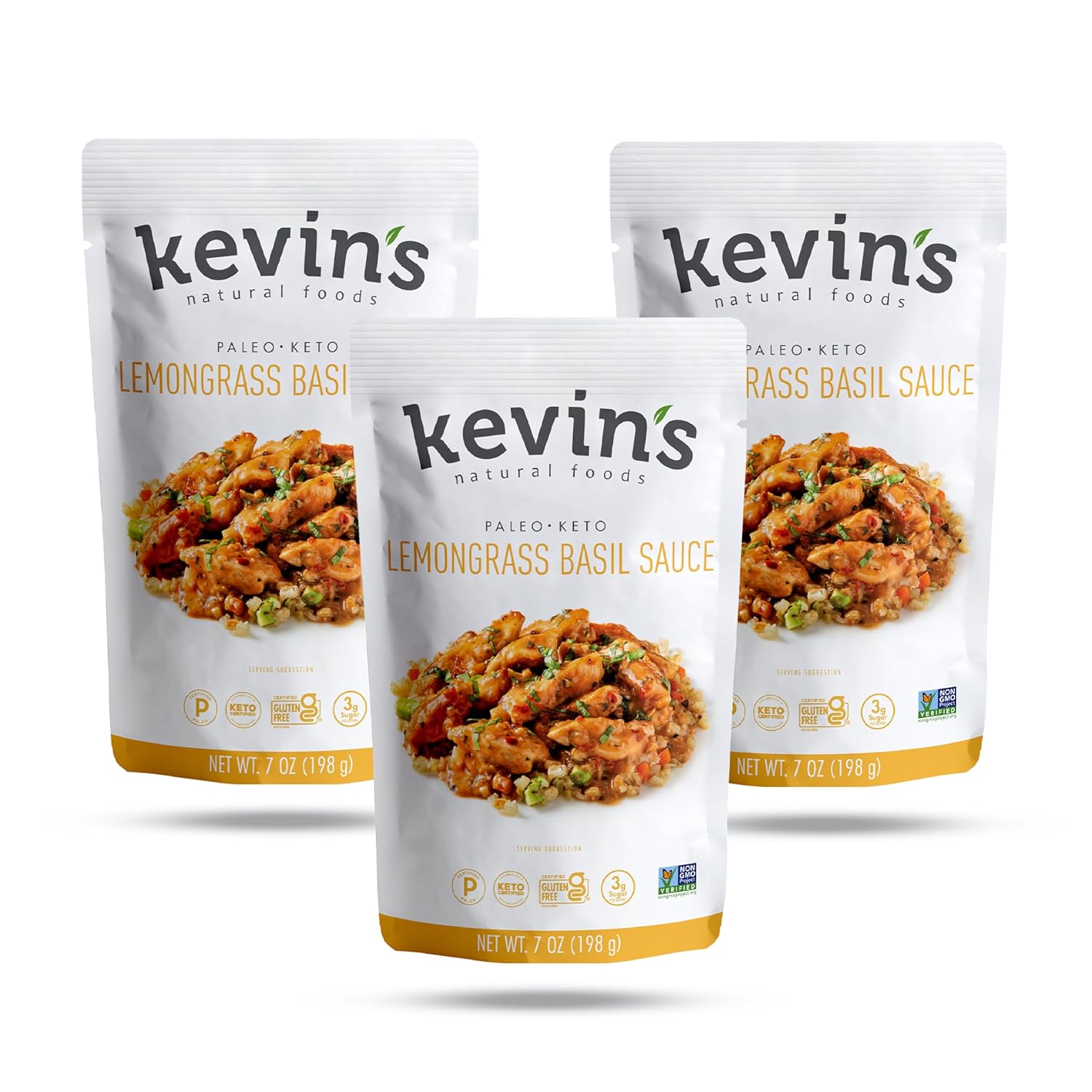 Kevin's Natural Foods Korean BBQ Sauce - Paleo Simmer Stir-Fry Sauce, Gluten Free, No Preservatives, Non-GMO - 3 Pack (Korean BBQ)