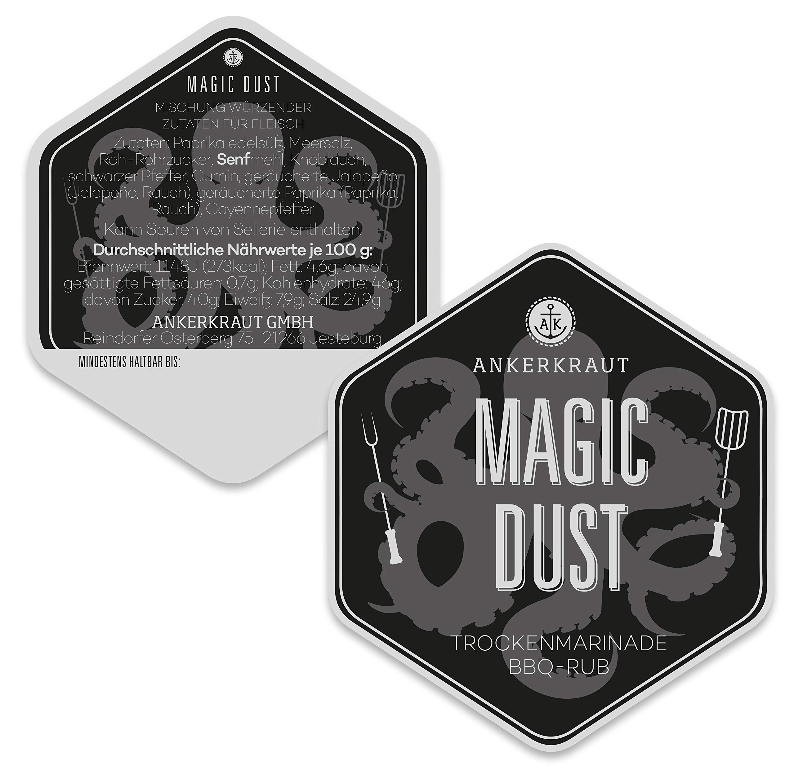 Ankerkraut Magic Dust, BBQ-Rub, Marinade für Fleisch, Gewürzmischung zum Grillen, 750g im XXL-Beutel zum Nachfüllen