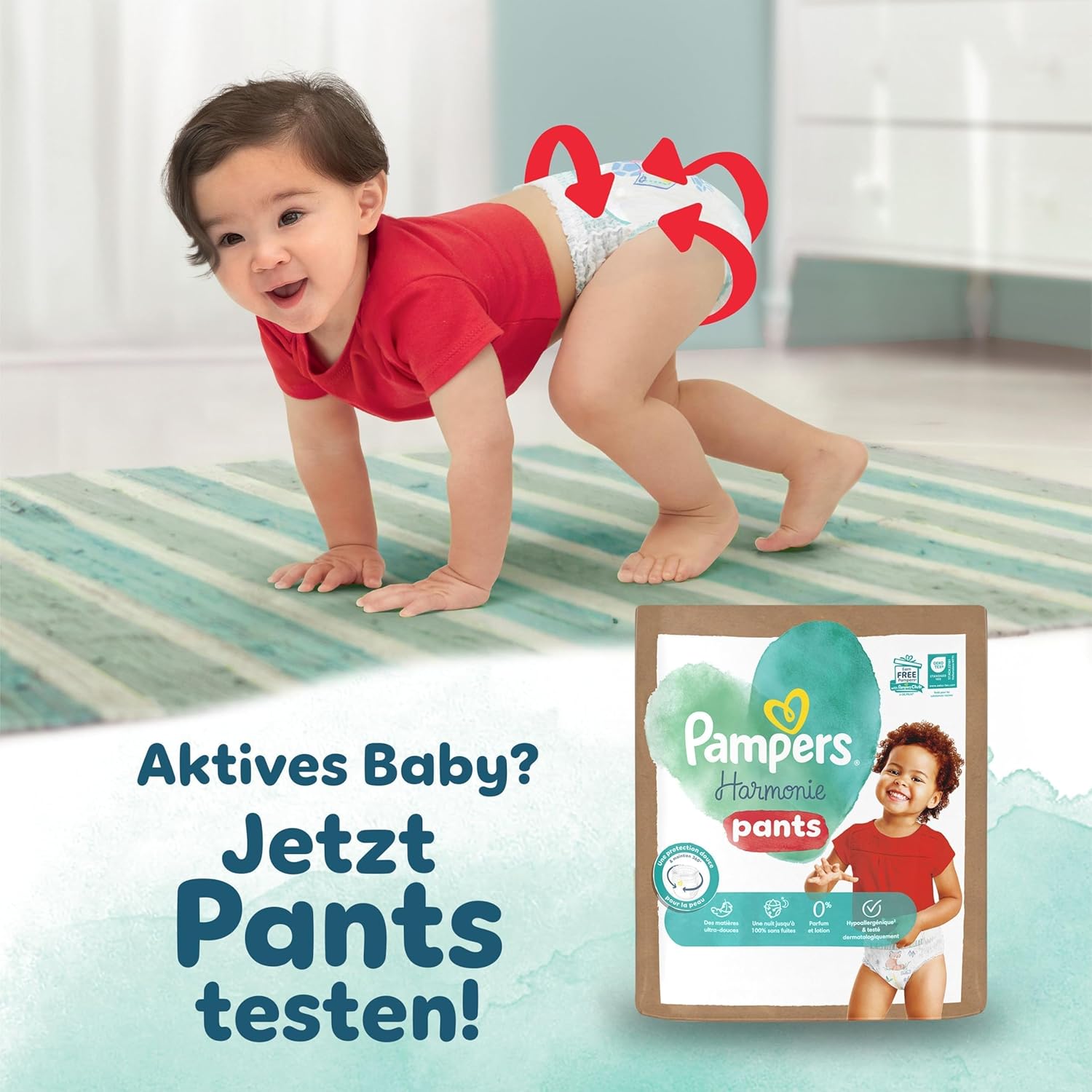 Pampers Harmonie Windeln Größe 5, 152 Windeln, 11kg-16kg, sanfter Hautschutz mit 100Prozent Pampers Schutz