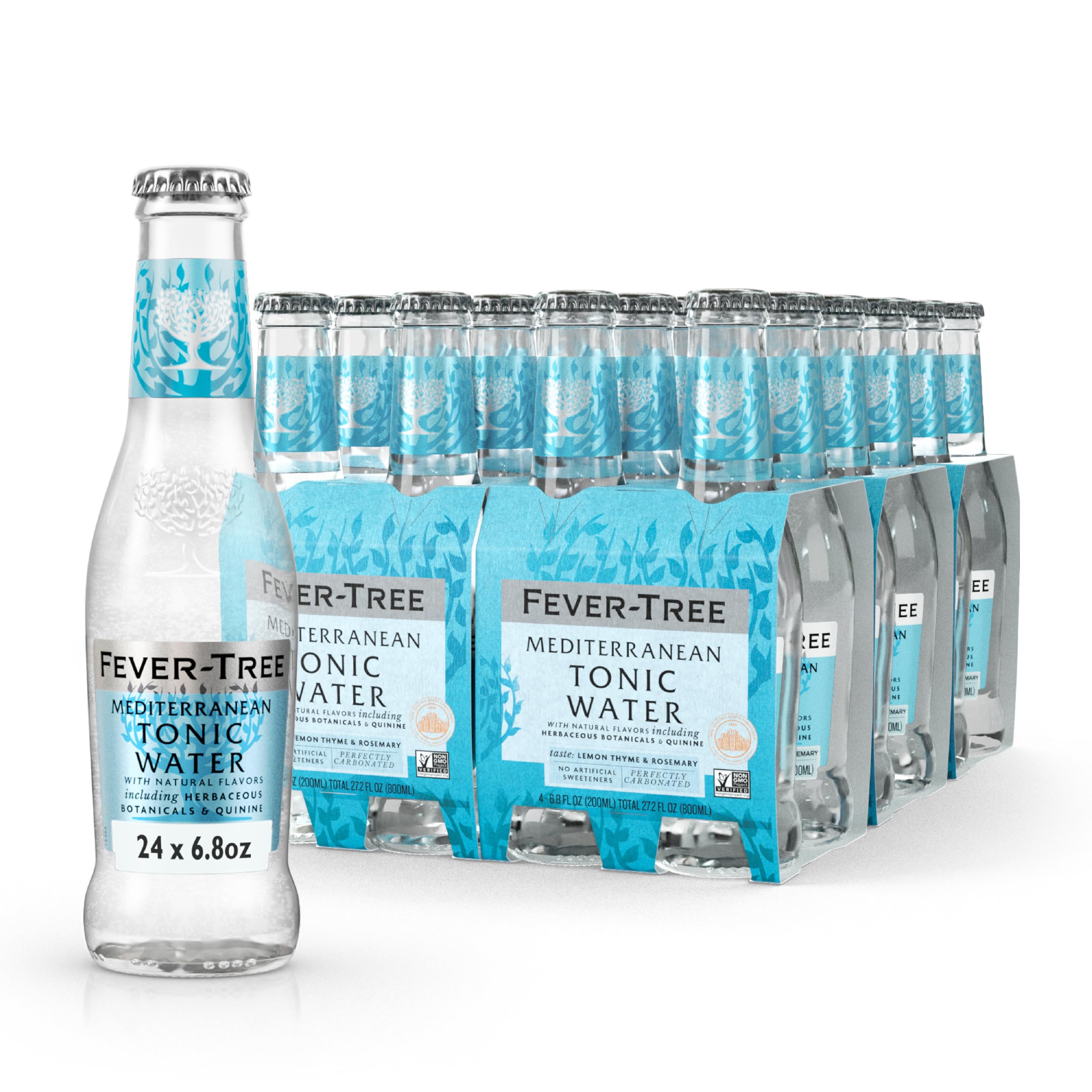 Fever Tree Tonic Water - Premium Quality Mixer - Refreshing Beverage for Cocktails & Mocktails. Naturally Sourced Ingredients, No Artificial Sweeteners or Colors - 150 ML Cans - Pack of 24