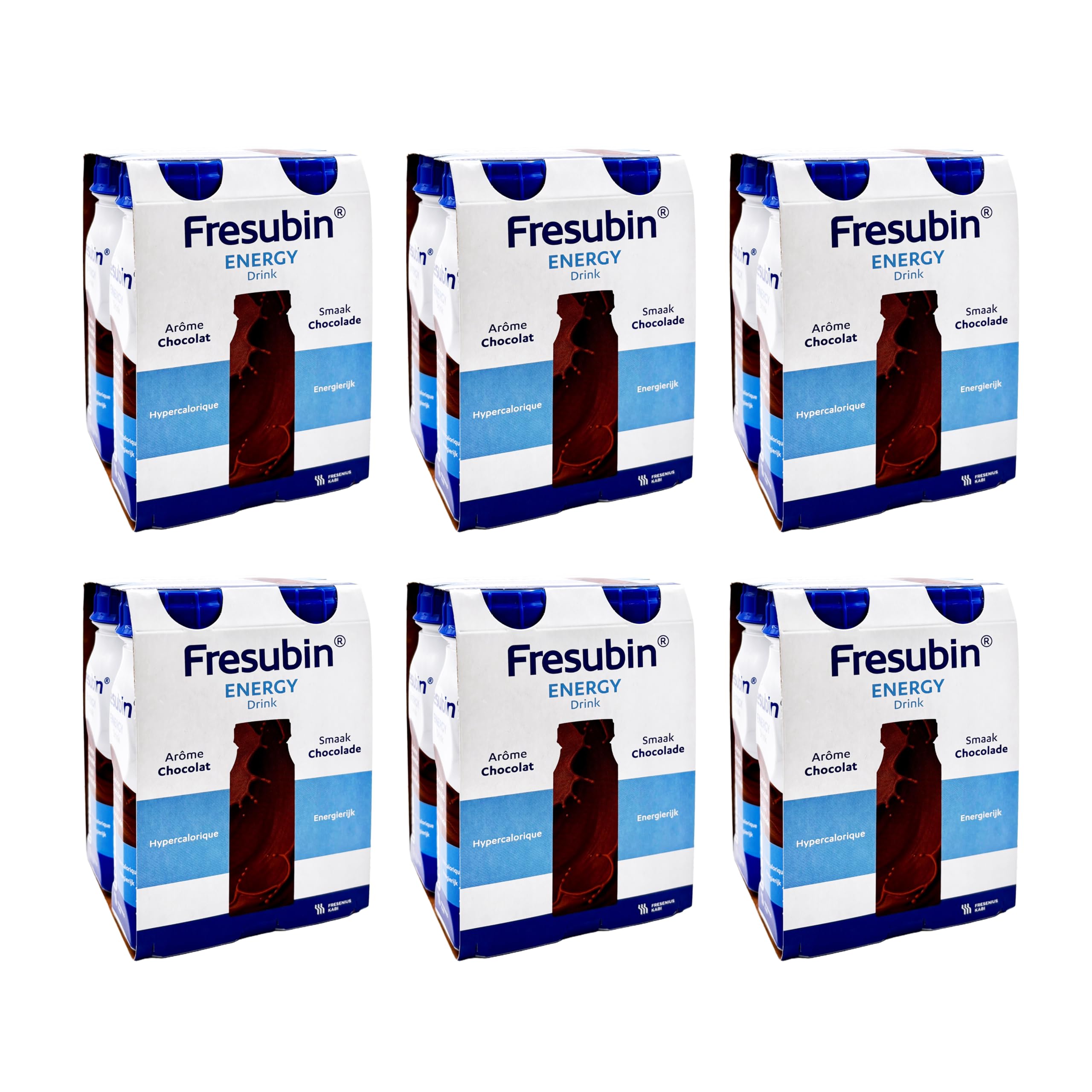 Fresubin Energy Drink - Mischkarton Hochkalorische Trinknahrung von Fresenius Kabi in 6 Geschmacksrichtungen, 300 kcal pro Flasche (200 ml (24er Pack), Mischkarton)