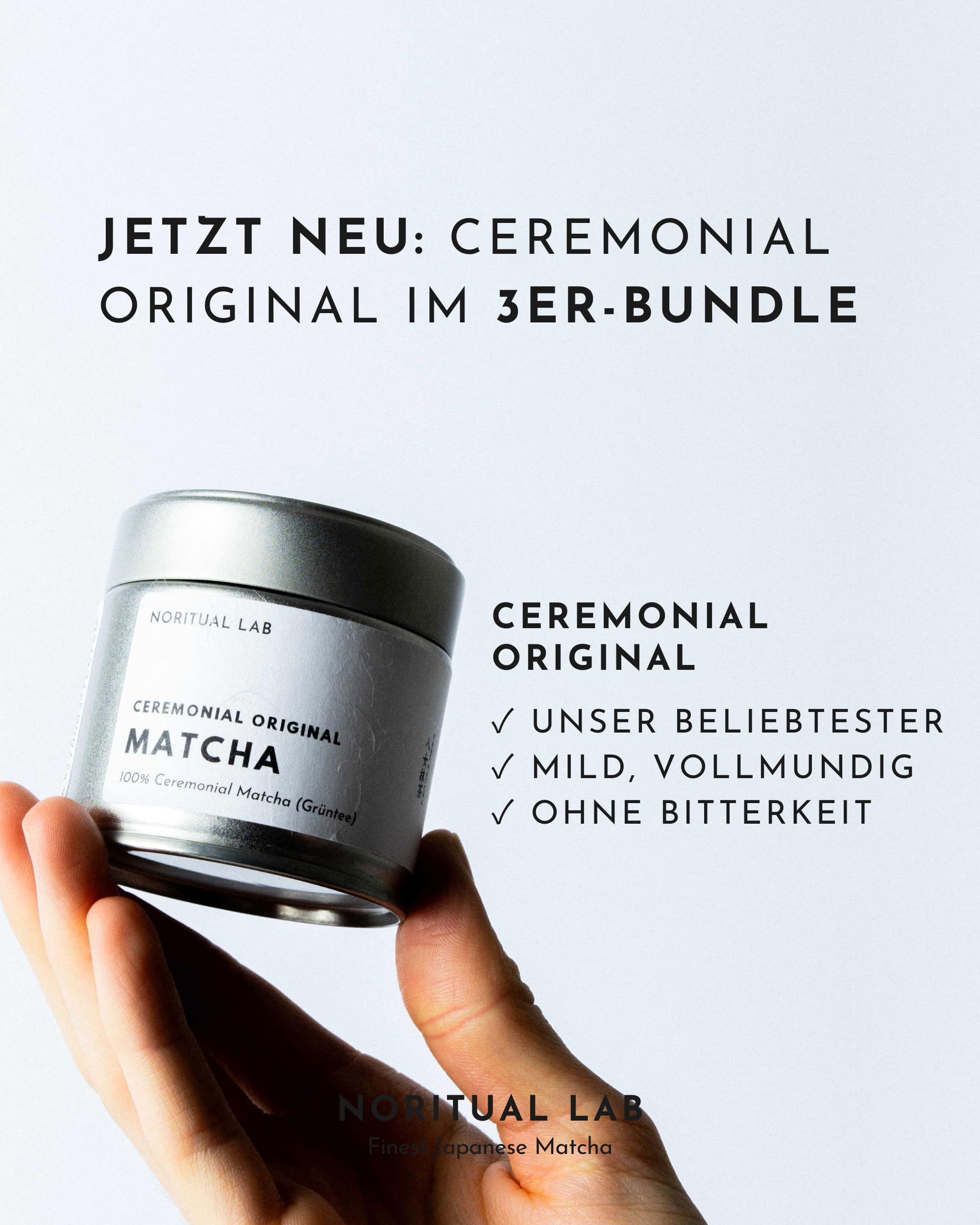 Ceremonial Matcha - Reines Matcha Pulver aus Japan - Ceremonial Grade - Original Matcha Grüntee - Erste Ernte - 100% Natürlich und Laborgeprüft