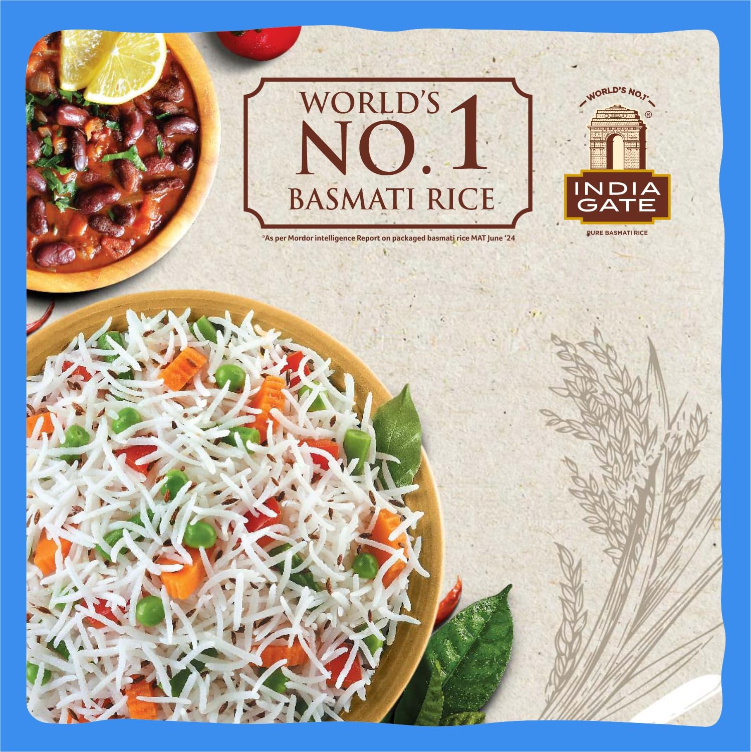 INDIA GATE Premium Basmati Reis – Feiner, aromatischer Langkornreis aus Indien, feines Langkorn (1 x 5 kg)