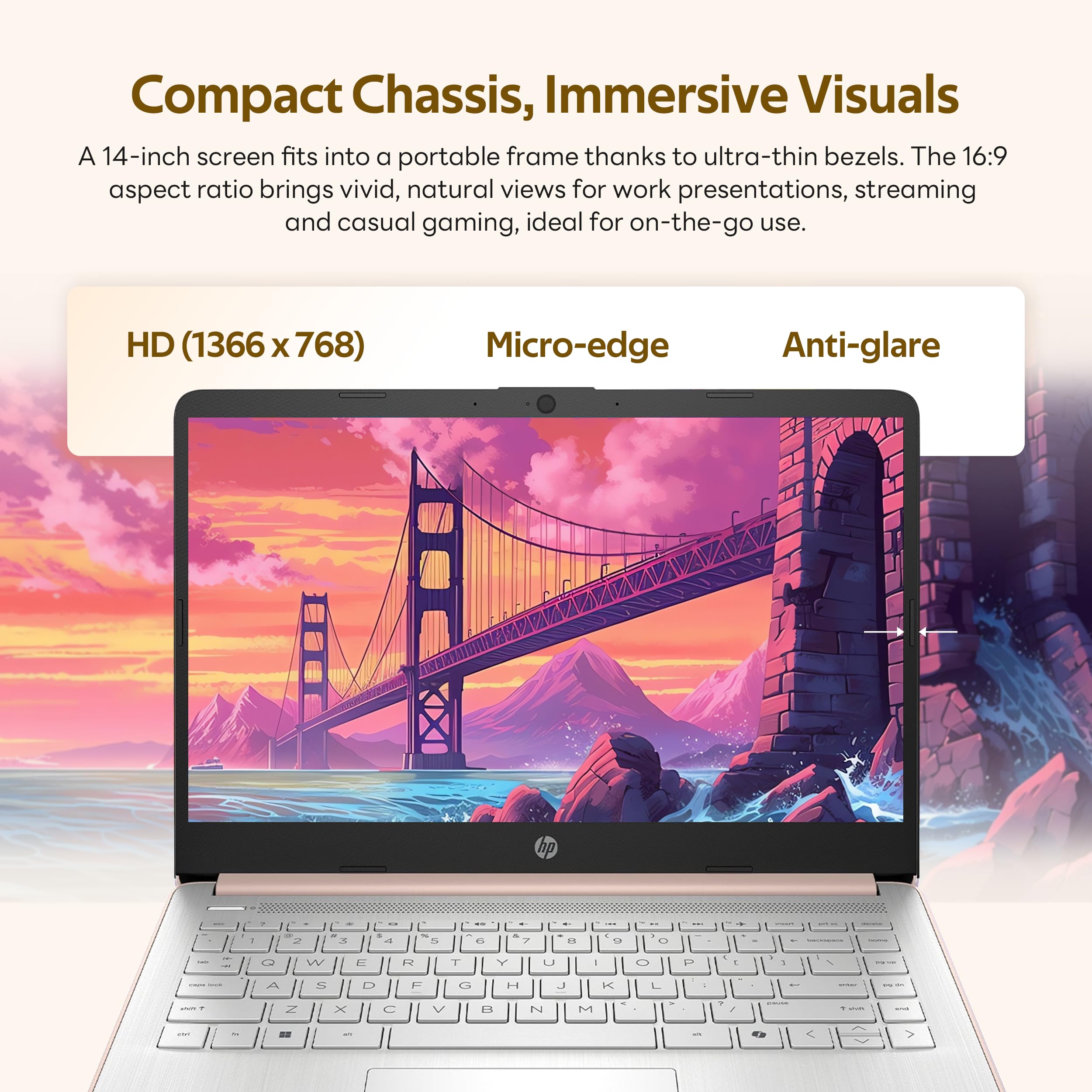 HP Stream 14" HD BrightView Laptop, Intel Celeron N4120, 16GB RAM, 288GB Storage (128GB UFS + 160GB Docking Station Set), Intel UHD Graphics, 720p Webcam, Wi-Fi, 1 Year Office 365, Win 11S, Silver