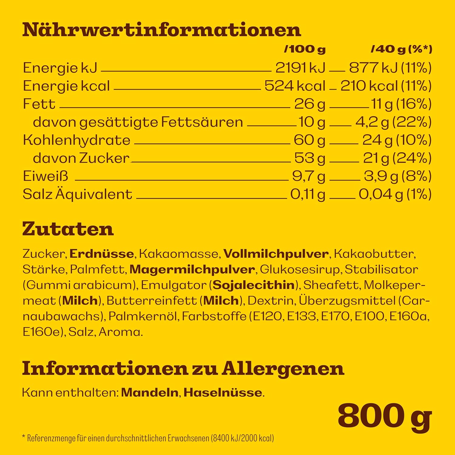 M&M’s Peanut Großpackung Schokolade, Knackige Schokolinsen mit bunter Zuckerhülle als Süßigkeiten, Party-Mix, 1 x 800 g, Für Weihnachten oder als Adventskalender Süßigkeiten