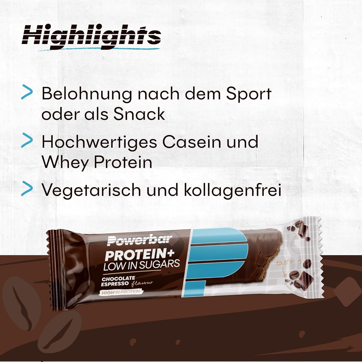 Powerbar - Protein Plus - Low Sugar - Chocolate-Brownie - 30x35g - Riegel mit nur 107 Kcal - Fitnessriegel mit Ballaststoffen