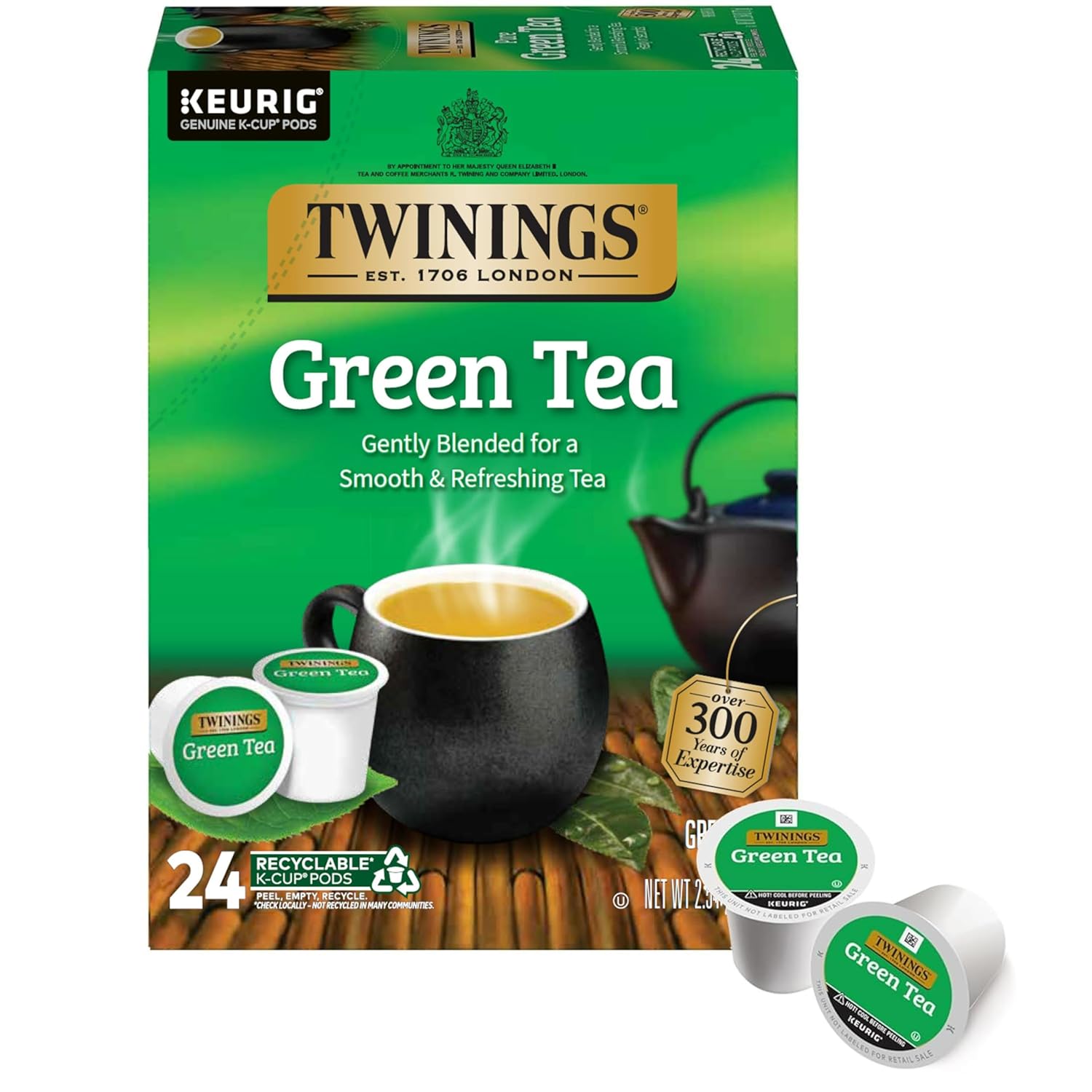 Twinings English Breakfast Black Tea K-Cup Pods for Keurig, 24 Count (Pack of 1), Smooth, Flavourful, Robust, Caffeinated, Enjoy Hot or Iced