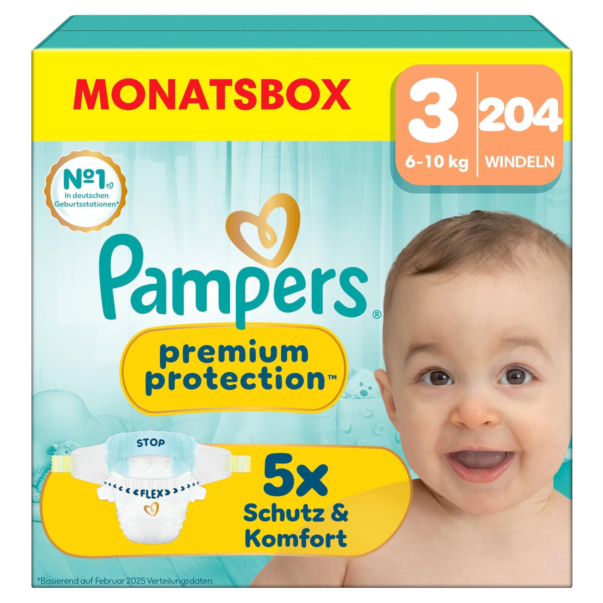 Pampers Premium Protection Größe 5, 152 Windeln, 11kg-16kg, unser Nr. 1 Haut- und Auslaufschutz