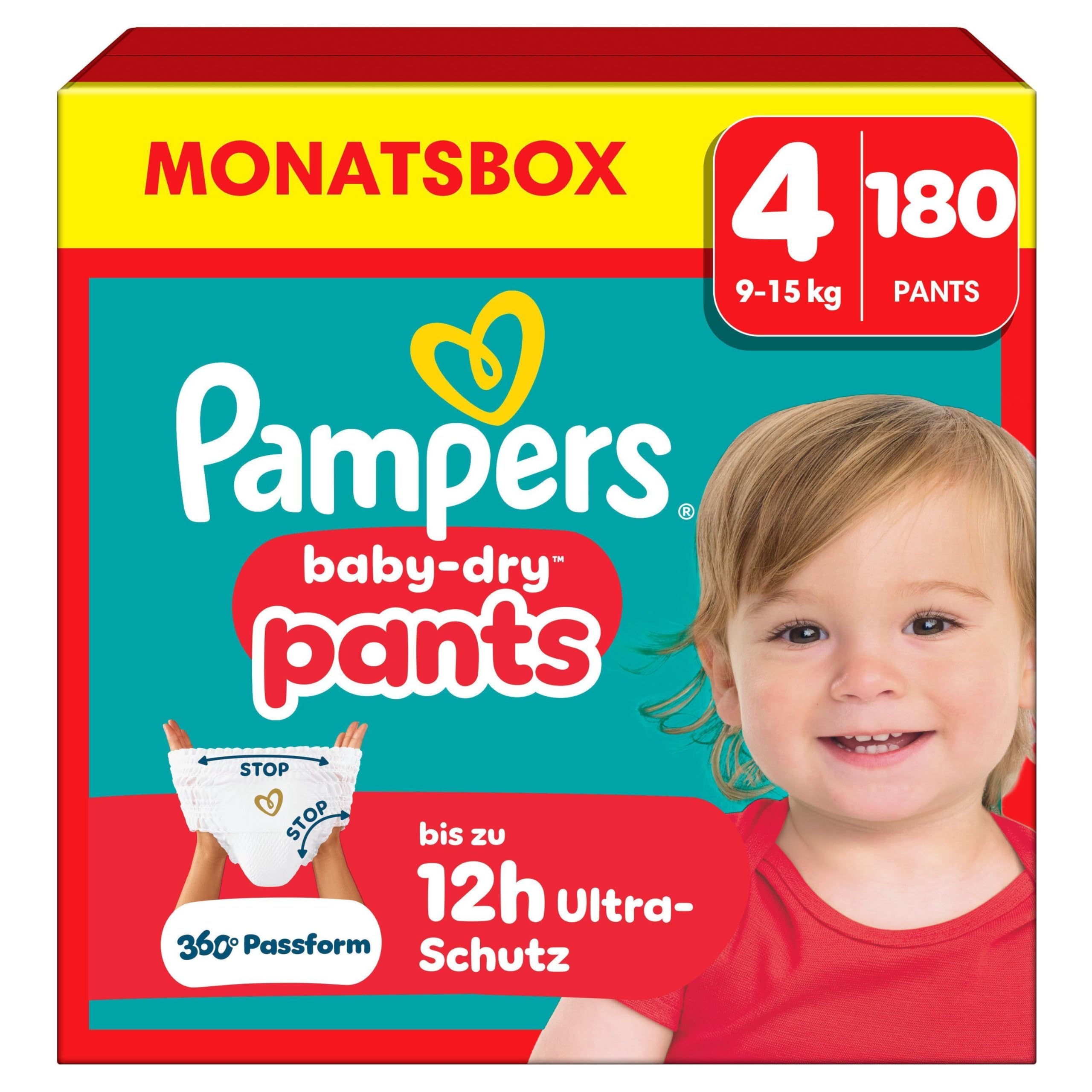 Pampers Baby-Dry Pants Größe 5, 160 Stück, 11kg-17kg, 360° auslaufsichere Passform für Tag und Nacht