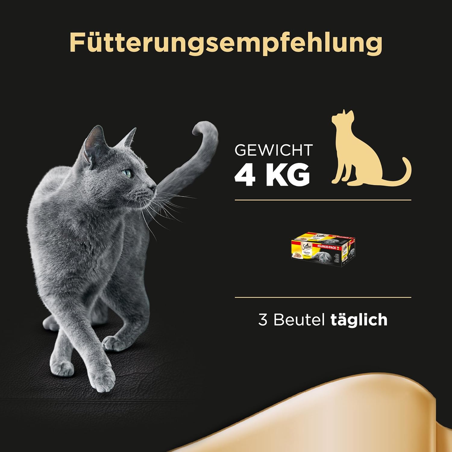 SHEBA Adult Katzenfutter nass - 40x85g Portionsbeutel - Geflügel Variation in Sauce - Nassfutter für Katzen - 1 Großpackung