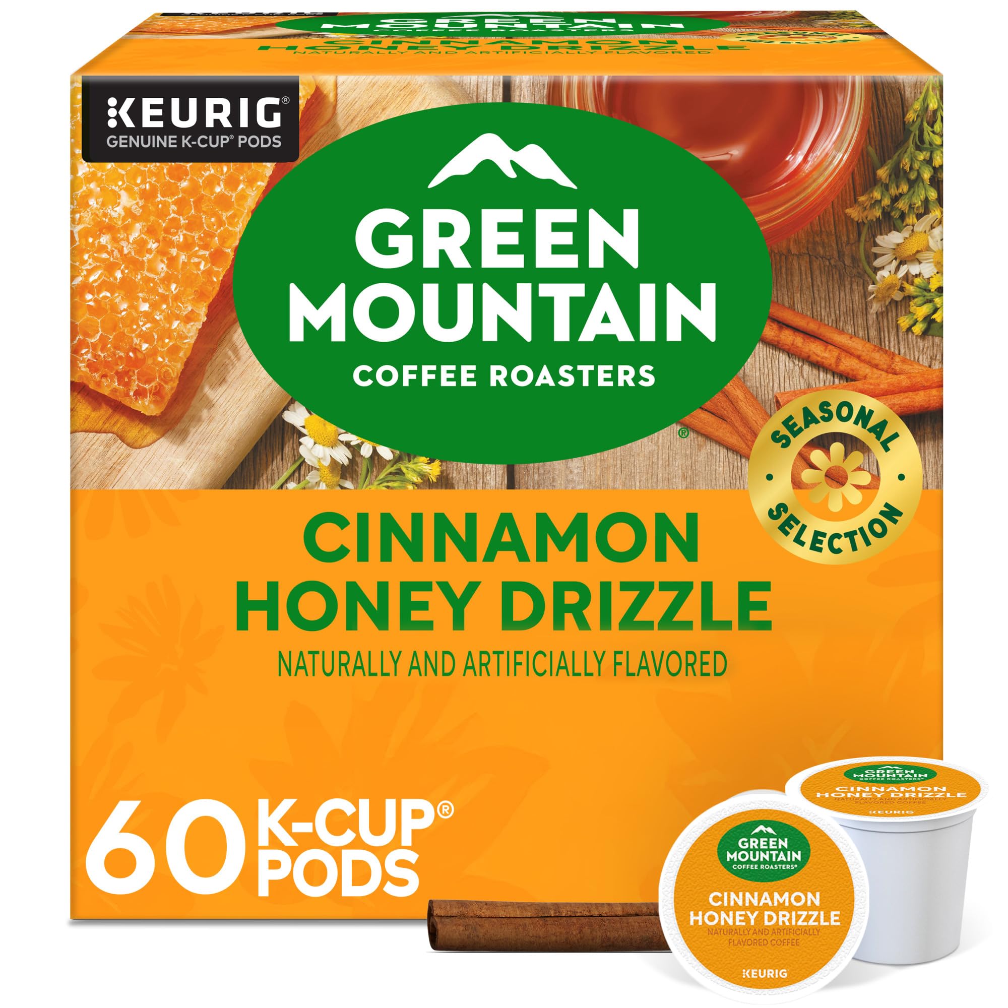 Green Mountain Coffee Roasters Caramel Vanilla Cream Keurig Single-Serve K-Cup pods, Light Roast Coffee, 72 Count