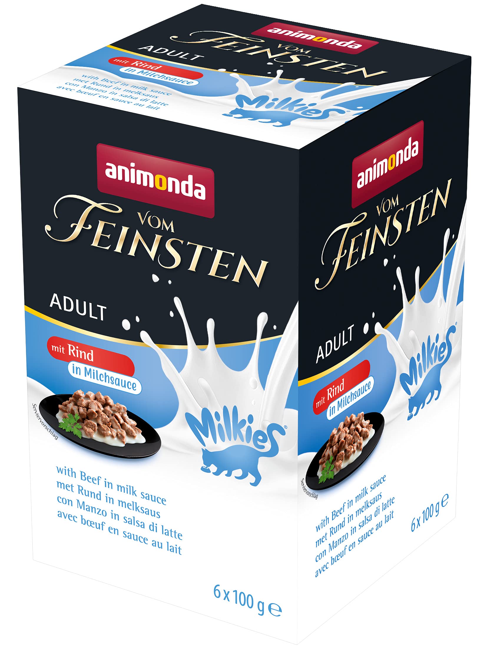 animonda Vom Feinsten Adult Vielfalt (32 x 100 g), Nassfutter für ausgewachsene Katzen, Katzenfutter ohne Getreide und Zucker, mit 100 % frischen, fleischlichen Zutaten