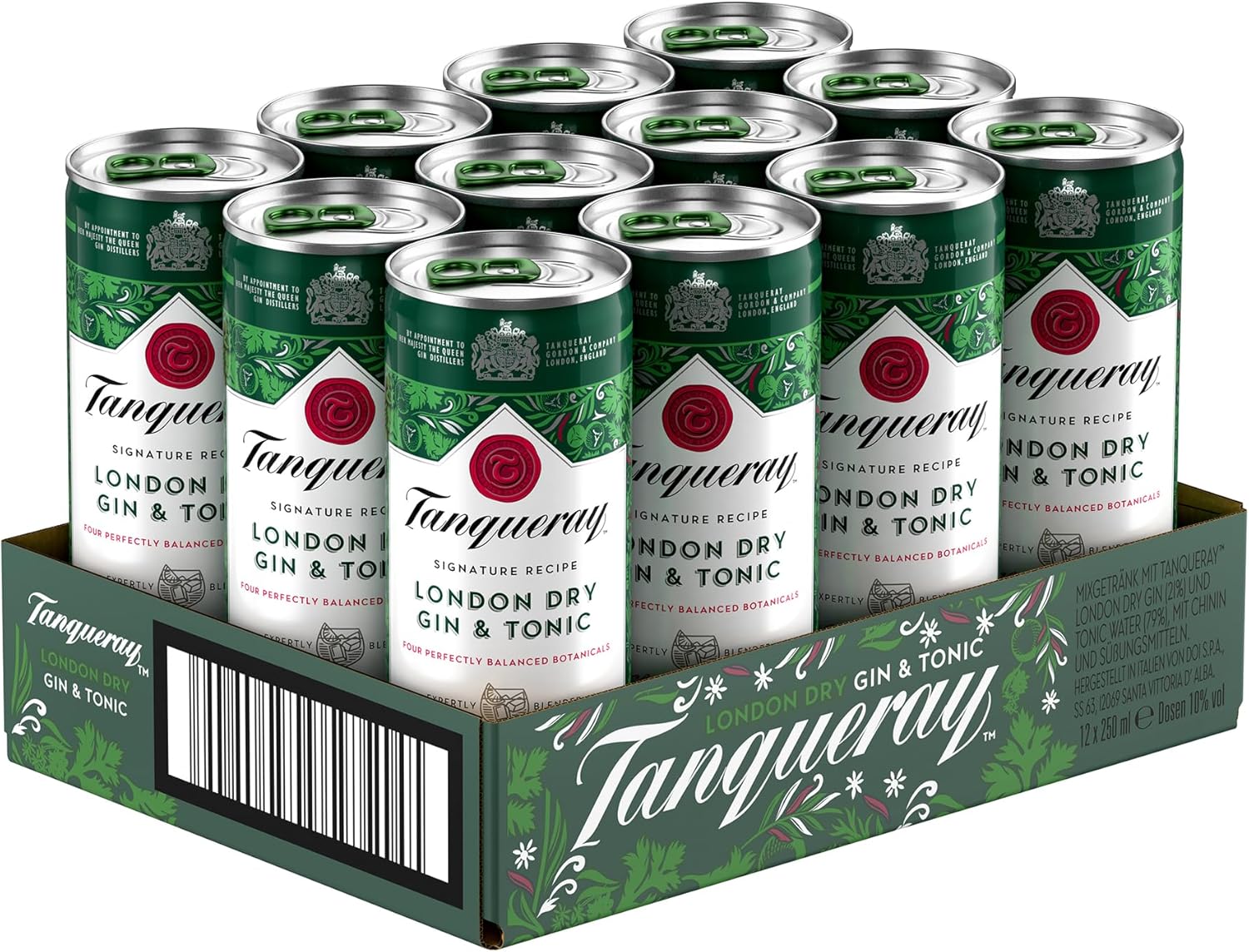 Tanqueray London Dry Gin | aromatischer Gin | 4-fach destilliert auf englischem Boden | 43,1% vol | 1000ml Einzelflasche