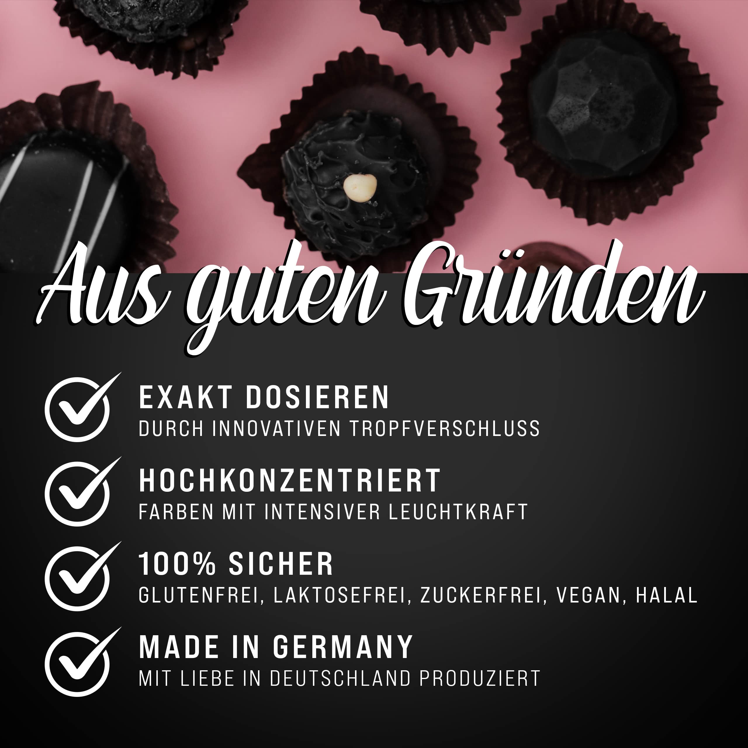 Belissia Lebensmittelfarbe Set – 8x10ml flüssig & hochkonzentriert – Lebensmittelechte Speisefarbe zum Backen, Kochen, Fondant & DIY - vegan, stark färbend, geschmacksneutral
