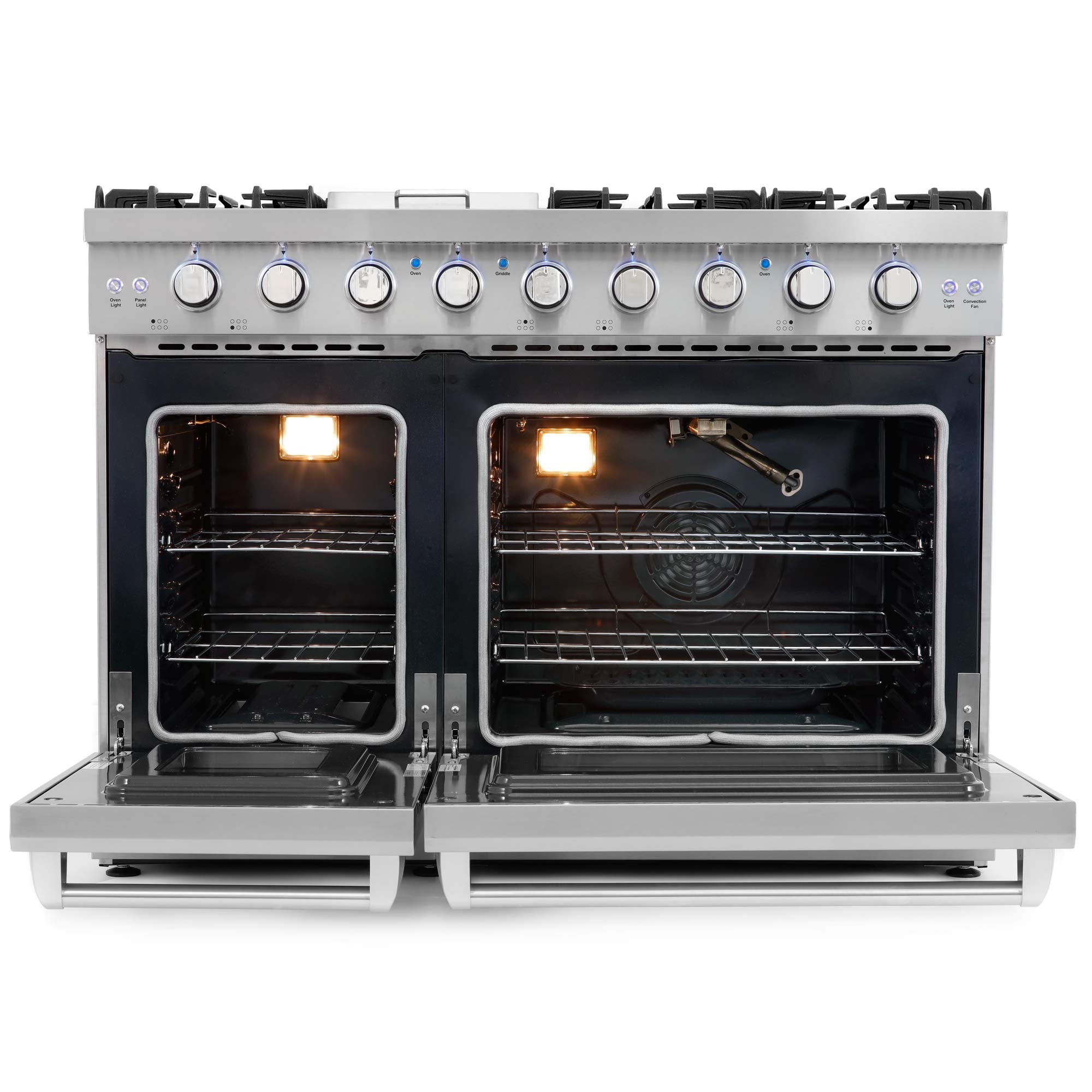 COSMO COS-EPGR366 36 in. Haven Collection 6.0 cu. ft. Gas Range, 6 Burners, Convection Oven, Knob LEDs, Storage Drawer, Stainless Steel