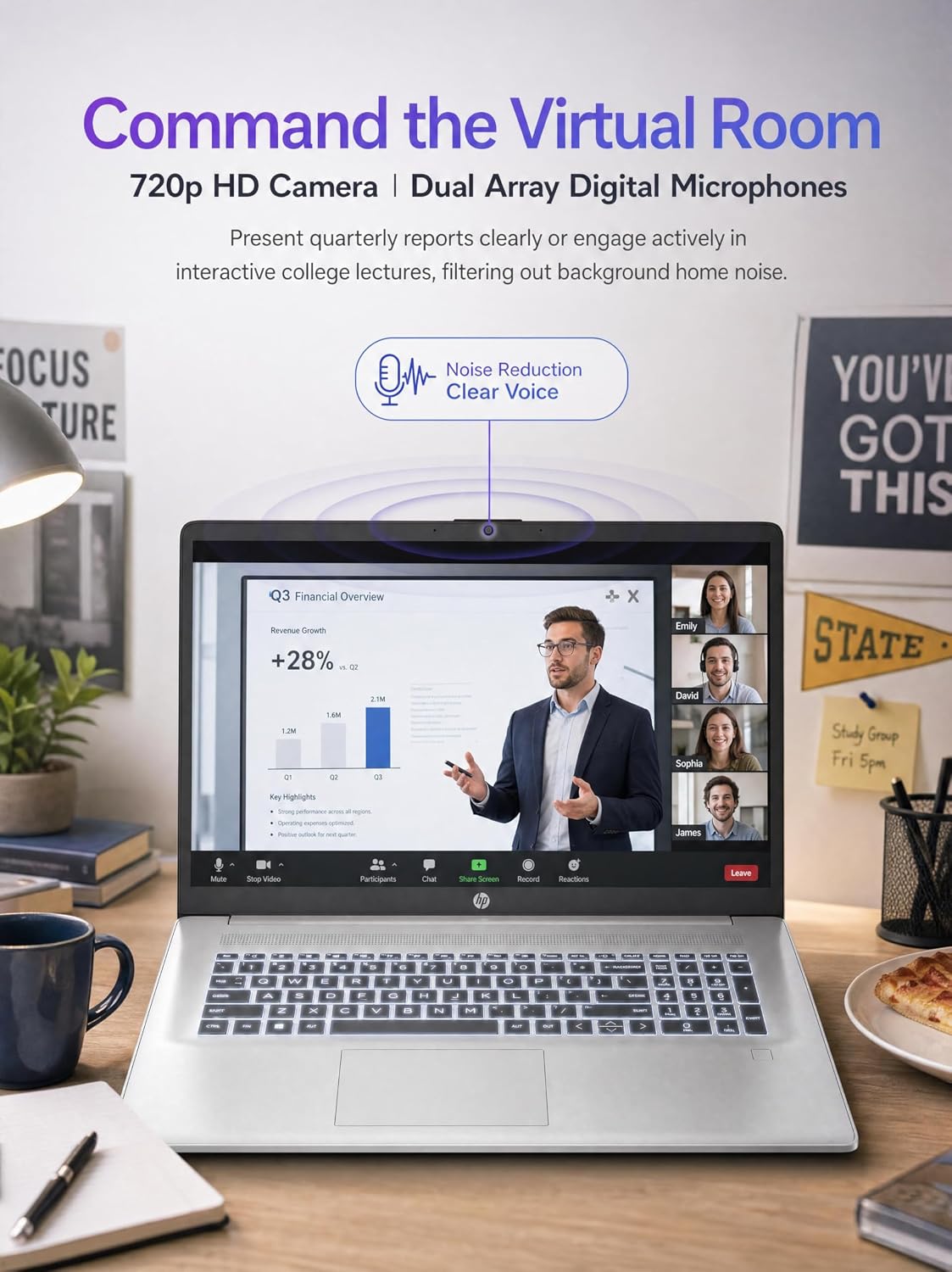 HP 2026 17.3" FHD Business Laptop | Intel 10-Core i5-1334U | 20GB RAM, 512GB SSD for Multitasking | Anti-Glare Display, Backlit Keyboard, Fingerprint, Wi-Fi 6, Win 11 Pro | Silver w/Redragon Bundle
