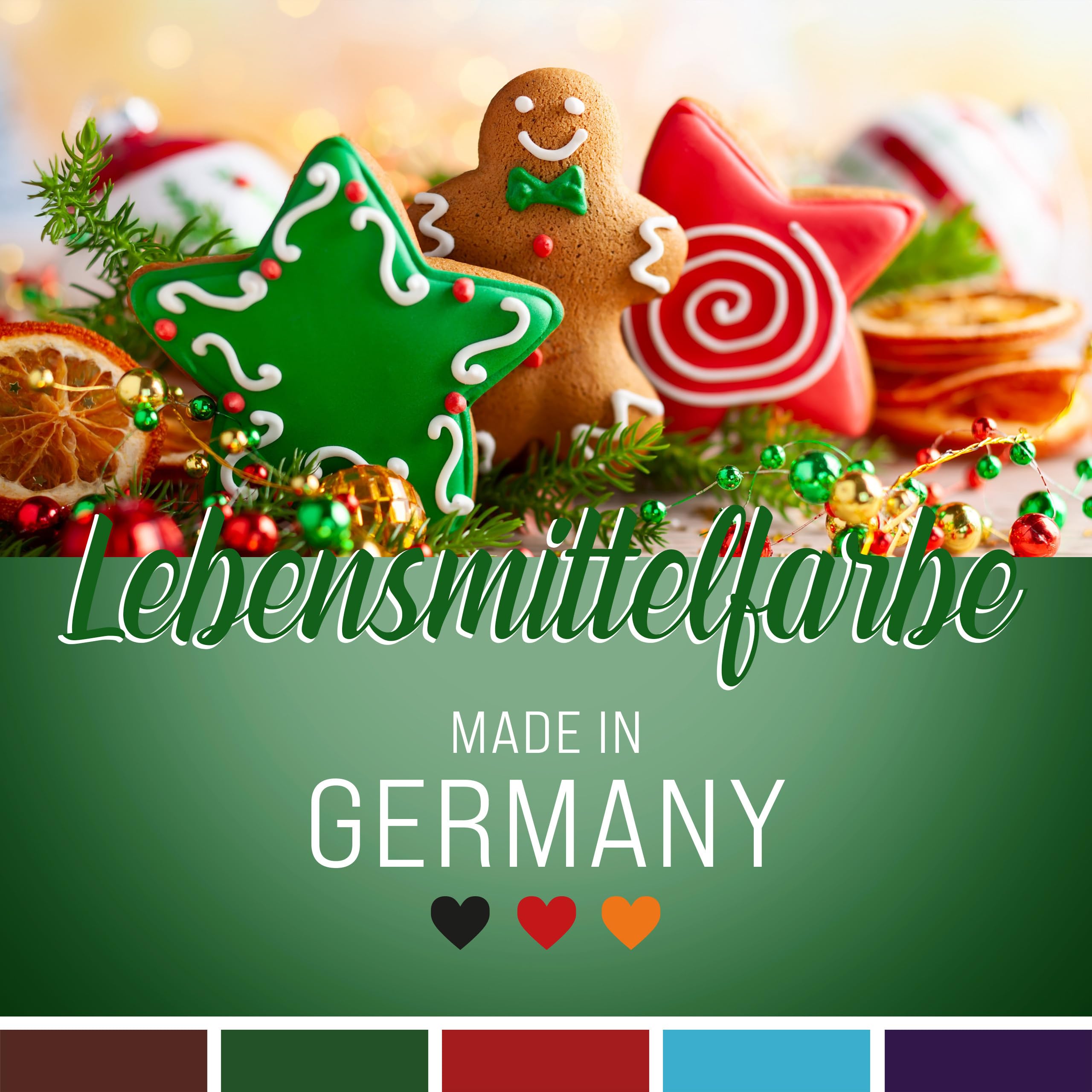 Belissia Lebensmittelfarbe Set – 8x10ml flüssig & hochkonzentriert – Lebensmittelechte Speisefarbe zum Backen, Kochen, Fondant & DIY - vegan, stark färbend, geschmacksneutral