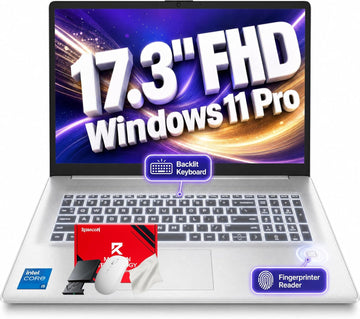 HP 2026 17.3" FHD Business Laptop | Intel 10-Core i5-1334U | 20GB RAM, 512GB SSD for Multitasking | Anti-Glare Display, Backlit Keyboard, Fingerprint, Wi-Fi 6, Win 11 Pro | Silver w/Redragon Bundle