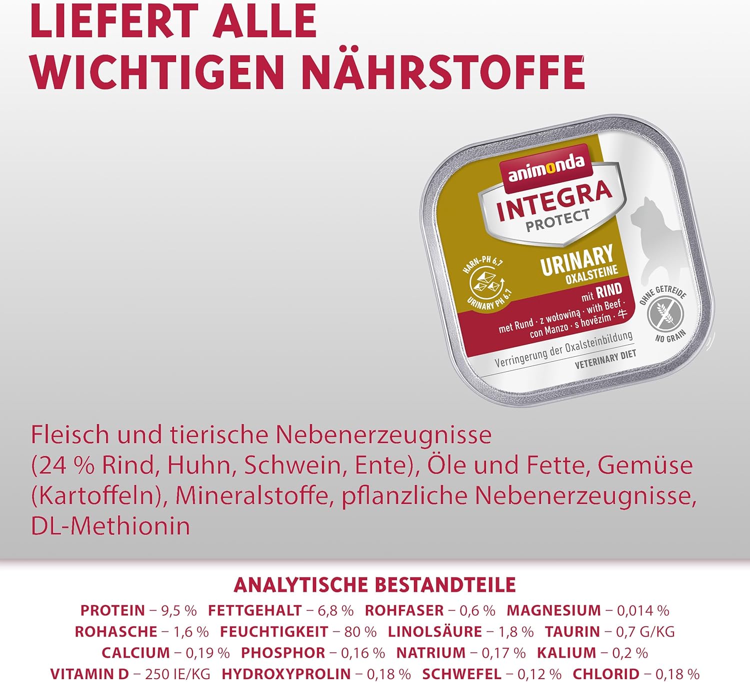 animonda INTEGRA PROTECT Sensitive Huhn Pur (16 x 100 g), Katzen Diätfutter bei Futtermittelallergie, sensitives Katzenfutter für allergische Katzen, Katzennassfutter ohne Getreide