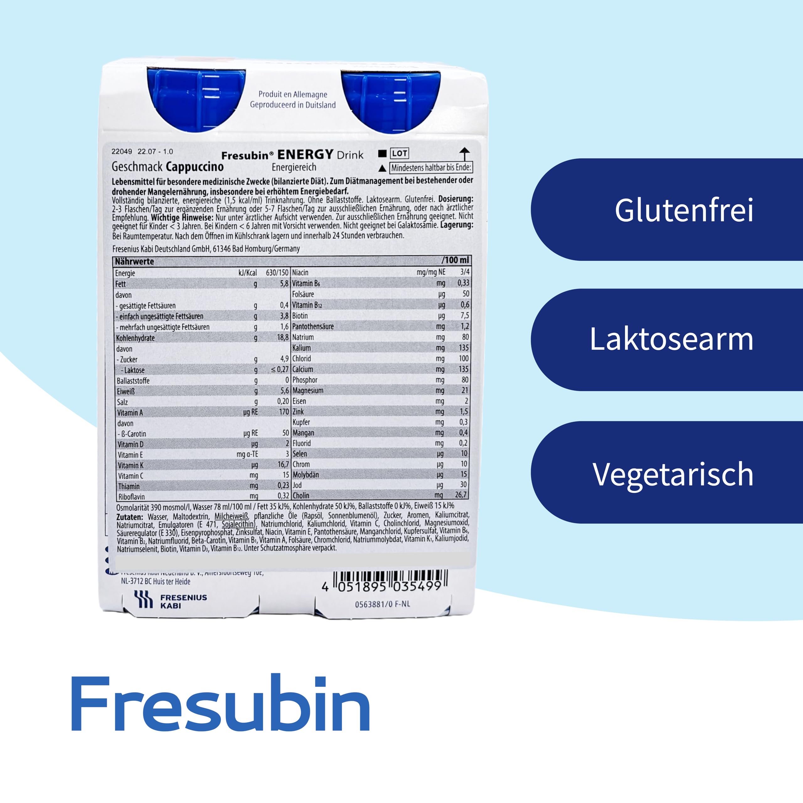 Fresubin Energy Drink - Mischkarton Hochkalorische Trinknahrung von Fresenius Kabi in 6 Geschmacksrichtungen, 300 kcal pro Flasche (200 ml (24er Pack), Mischkarton)