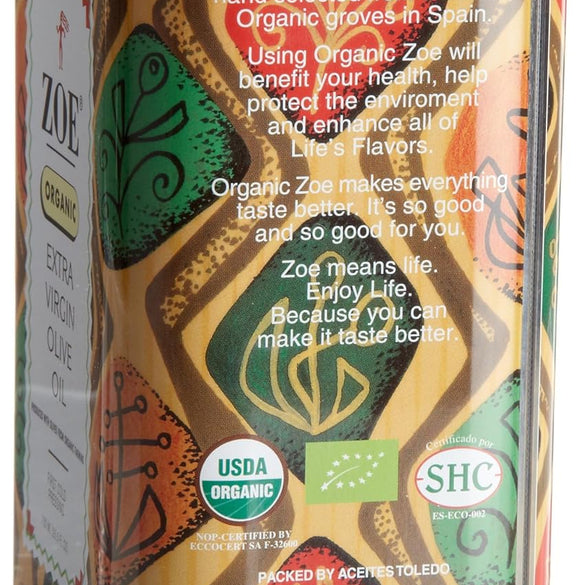 Zoe, Organic Extra Virgin Oil Olive, 25.5 Ounce