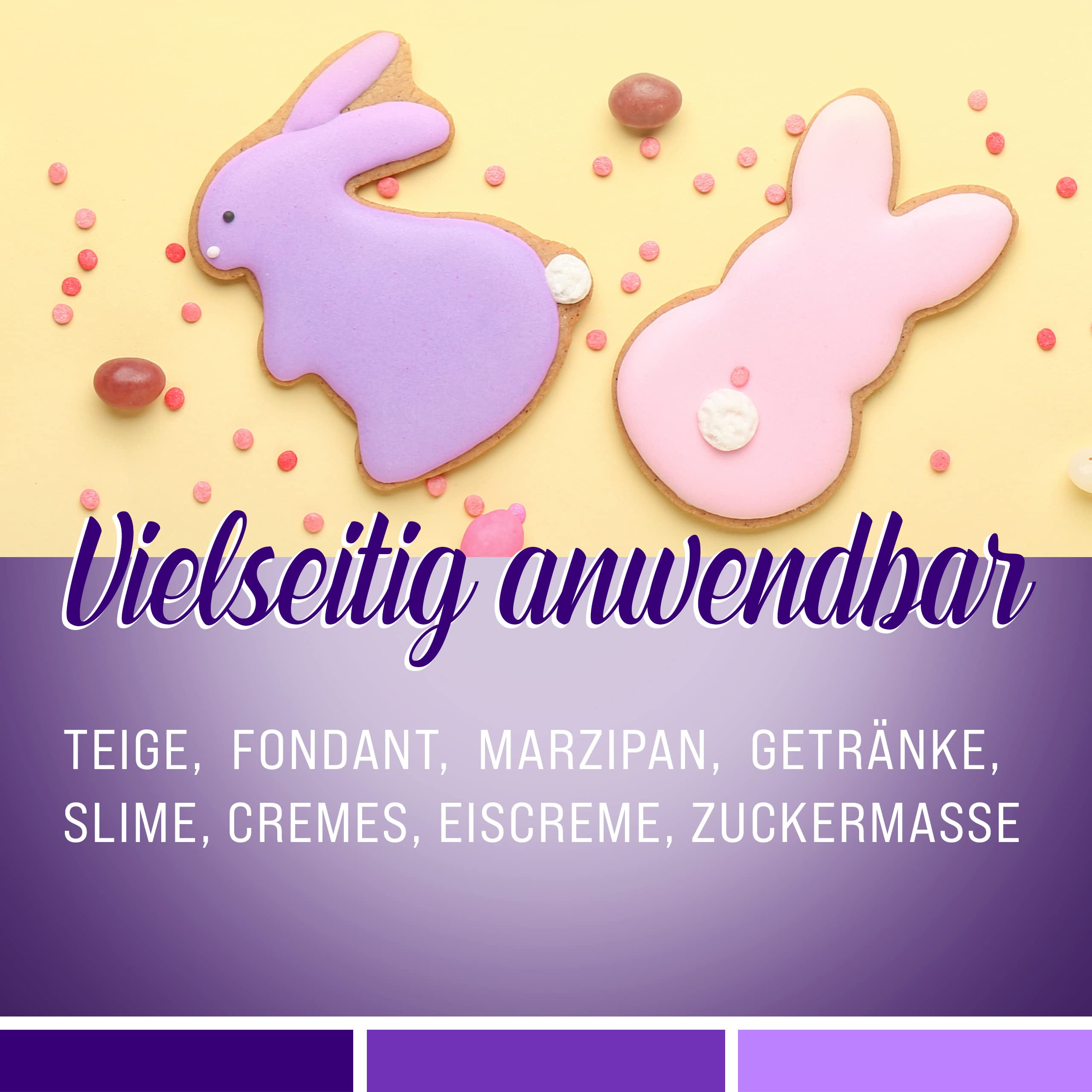 Belissia Lebensmittelfarbe Set – 8x10ml flüssig & hochkonzentriert – Lebensmittelechte Speisefarbe zum Backen, Kochen, Fondant & DIY - vegan, stark färbend, geschmacksneutral