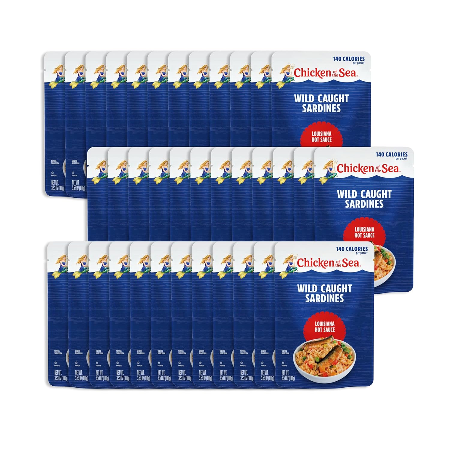 Chicken of the Sea Sardines in Olive Oil, 3.75 oz. (Pack of 18), Wild Caught Canned Sardines, Packaging May Vary